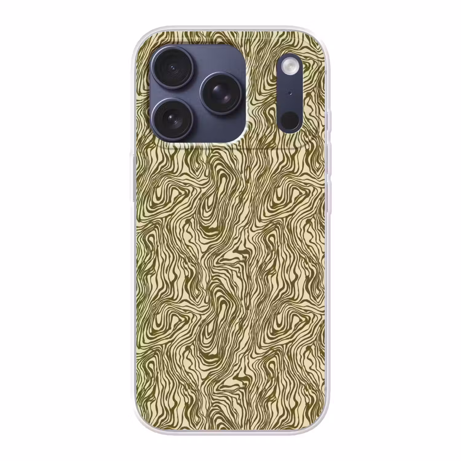 Abstract - Marmer - Groen Telefoonhoesje iPhone 17 Pro klein 878 -3d