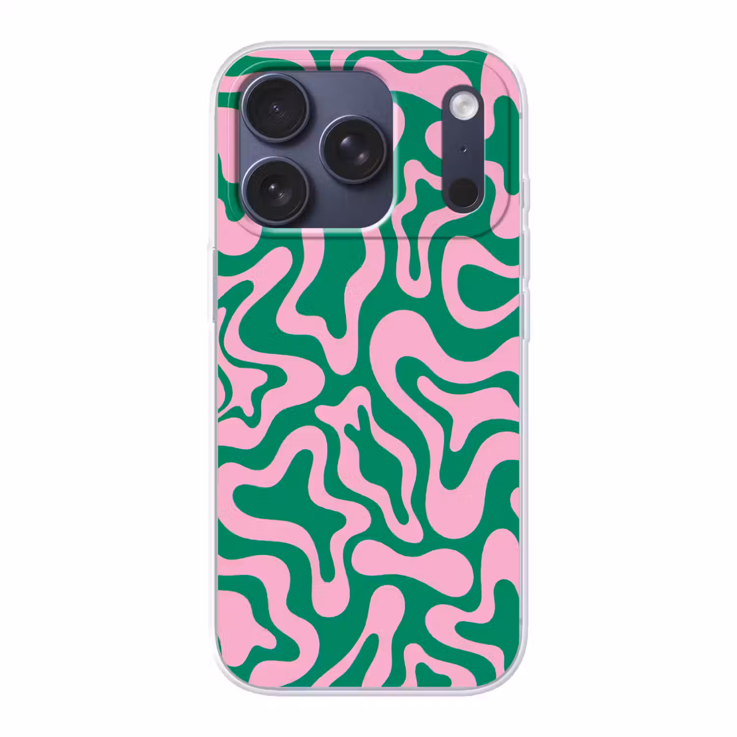 Abstract - Patroon - Groen - Roze - Kleurrijk Telefoonhoesje iPhone 17 Pro klein -3d