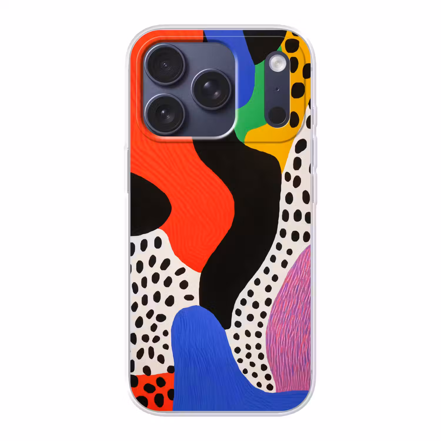 Abstract - Vormen - Kleuren - Stippen Telefoonhoesje iPhone 17 Pro klein -3d