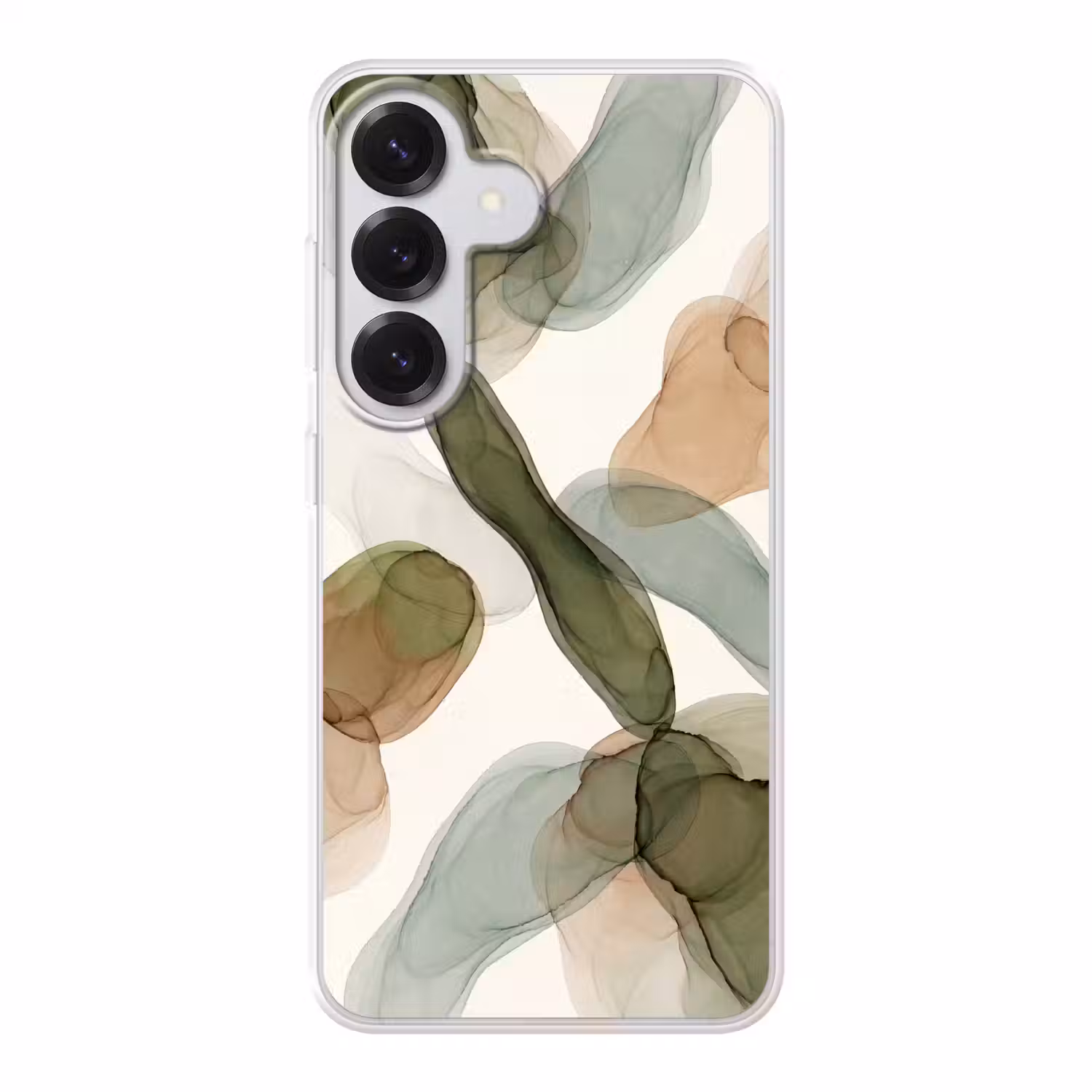 Abstract - Vormen - Modern - Kunst - Groen - Bruin Telefoonhoesje Samsung Galaxy S26 klein -3d
