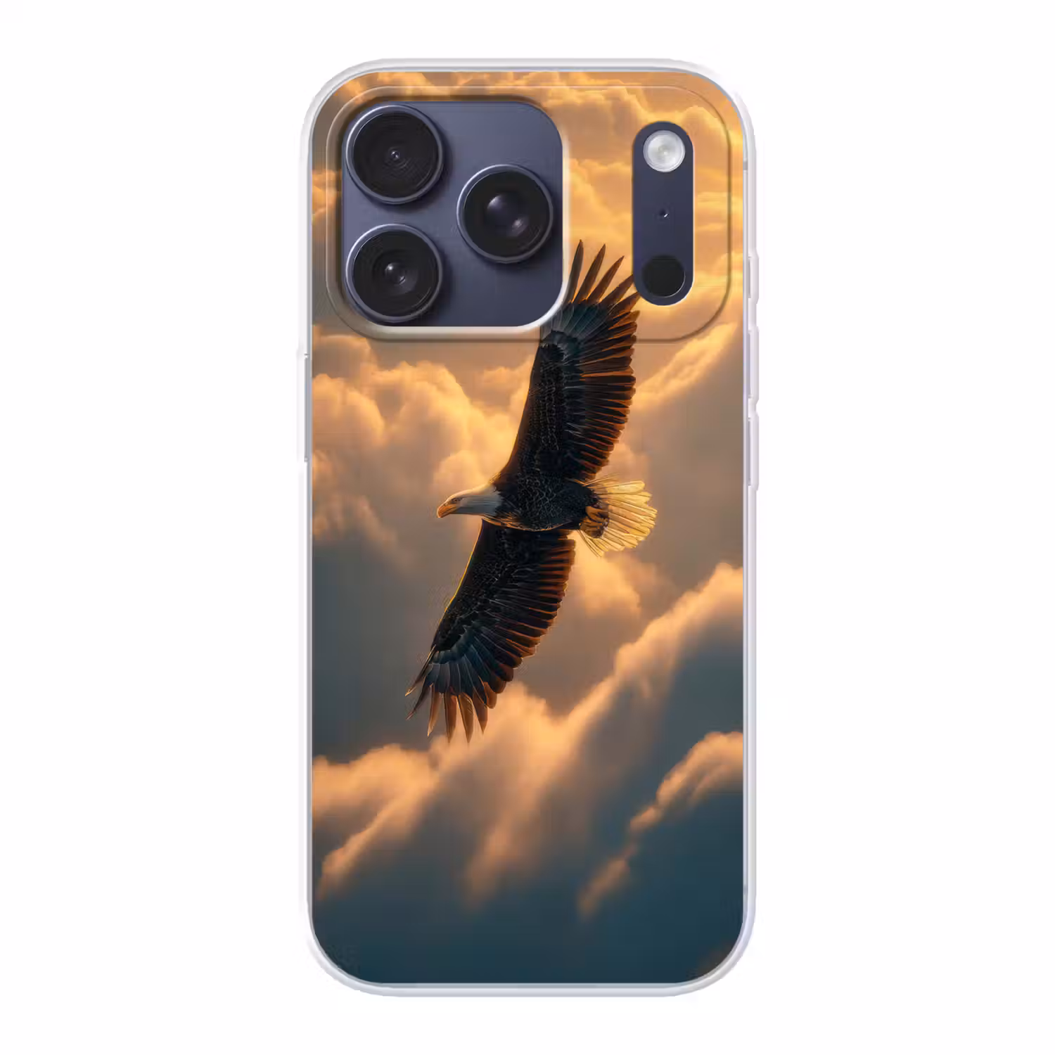 Adelaar - Wolken - Zon Telefoonhoesje iPhone 17 Pro klein -3d
