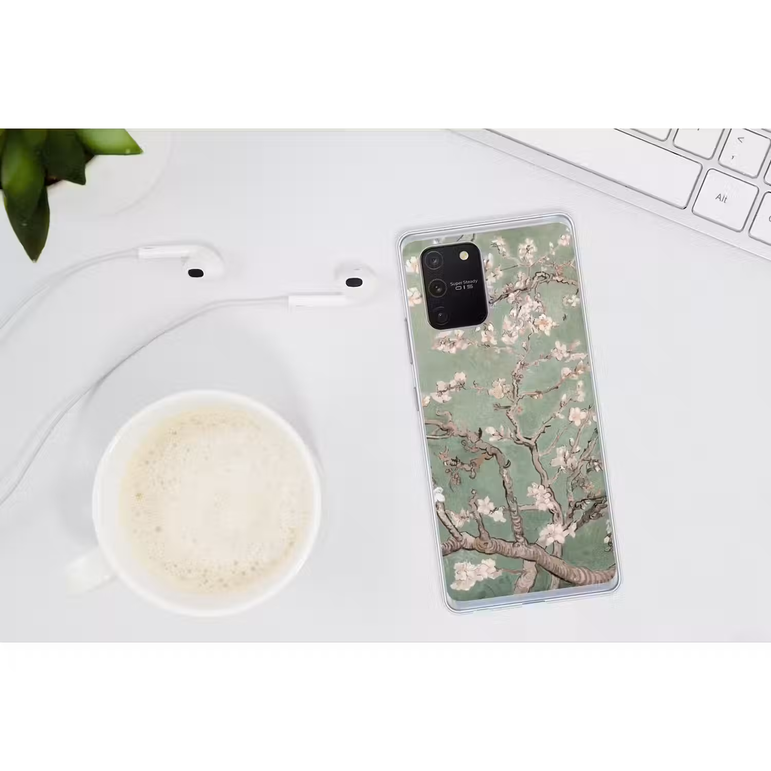 Amandelbloesem - Kunst - Van Gogh - Groen Telefoonhoesje Samsung Galaxy S10 Lite klein -oordopS10Lite