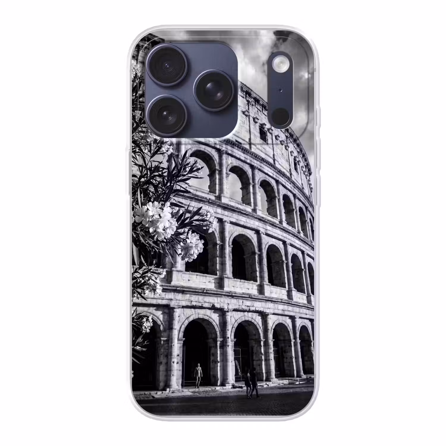 Architectuur - Colosseum - Rome - Historisch - Zwart-wit Telefoonhoesje iPhone 17 Pro klein -3d