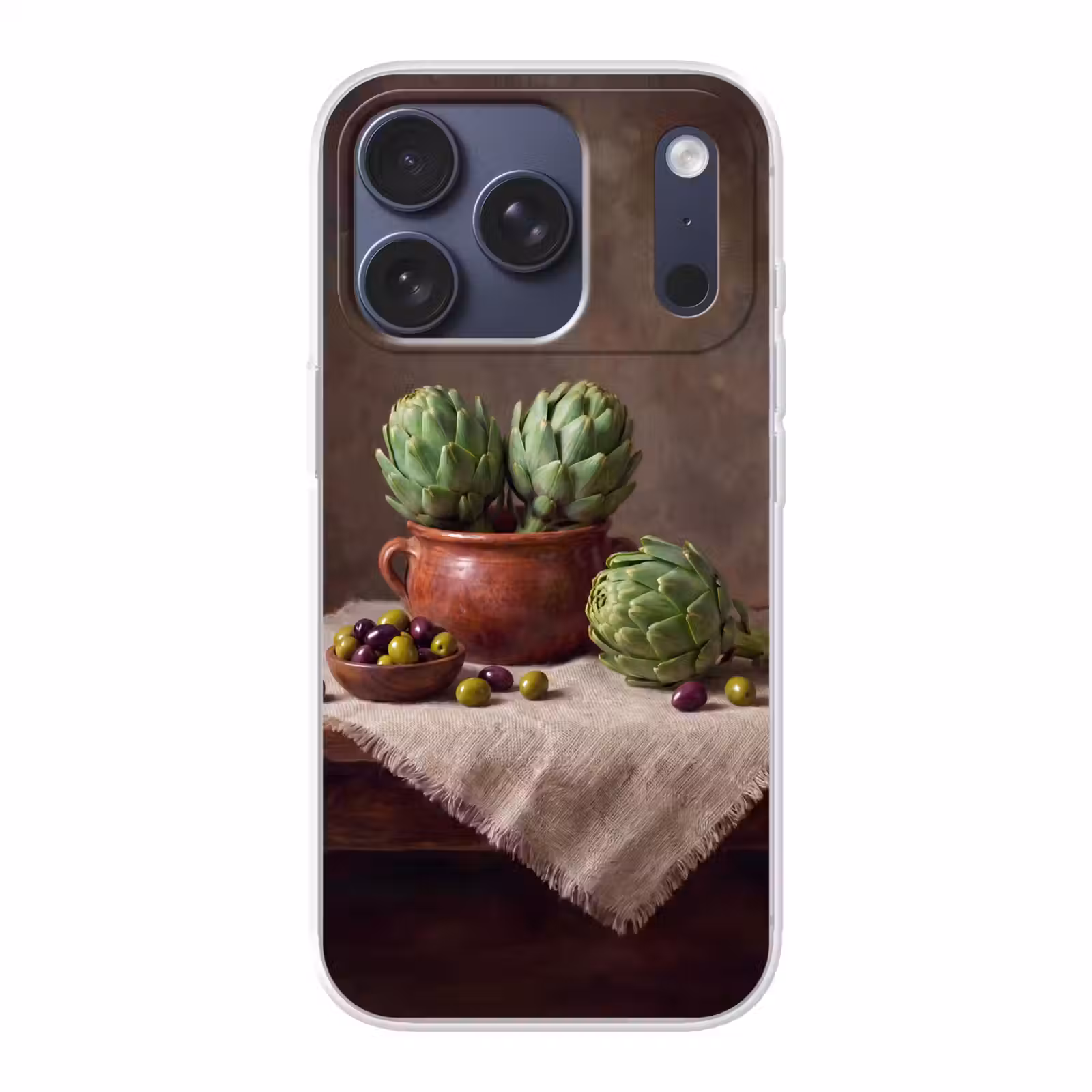 Telefoonhoesje - Artisjokken - Olijven - Eten - Artisjokken - Olijven - Eten Telefoonhoesje iPhone 17 Pro klein