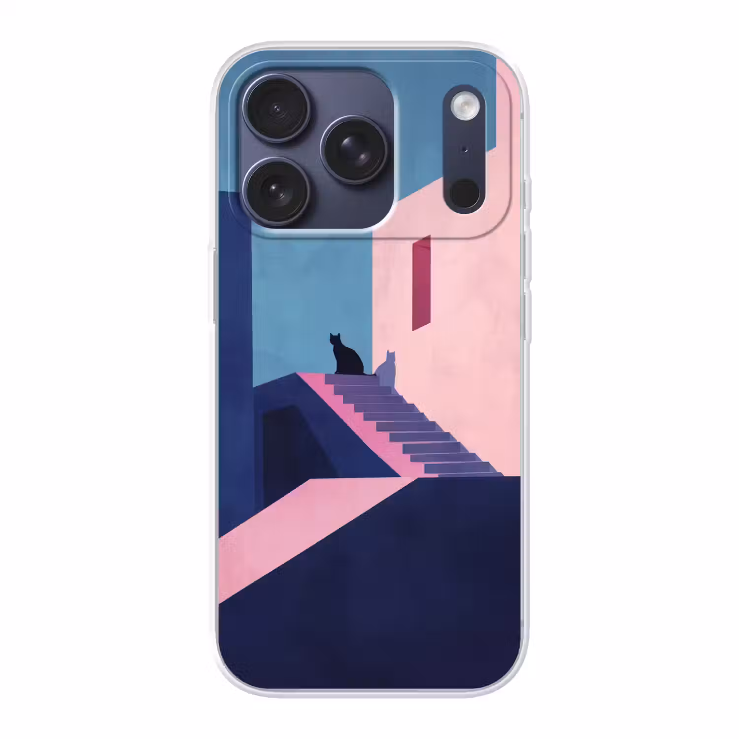 Astronaut - Neon - Roze - Wolken Telefoonhoesje iPhone 17 Pro klein -3d