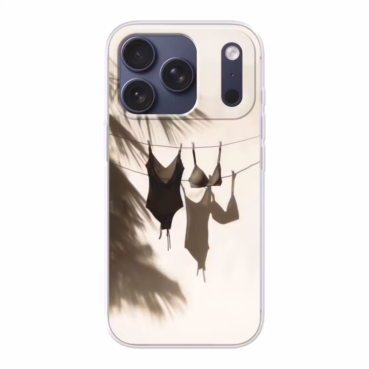 Badkleding - Palmbomen - Schaduw - Tropisch Telefoonhoesje iPhone 17 Pro klein -3d