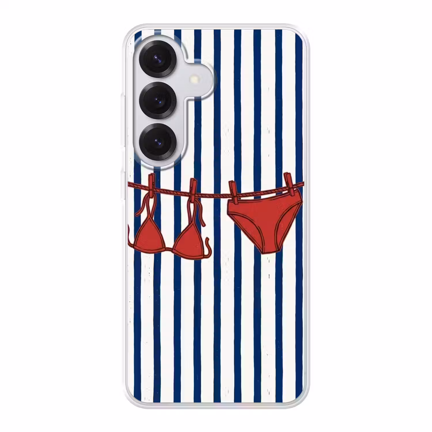 Badkleding - Waslijn - Zomer - Illustratie - Rood Telefoonhoesje Samsung Galaxy S26 klein -3d