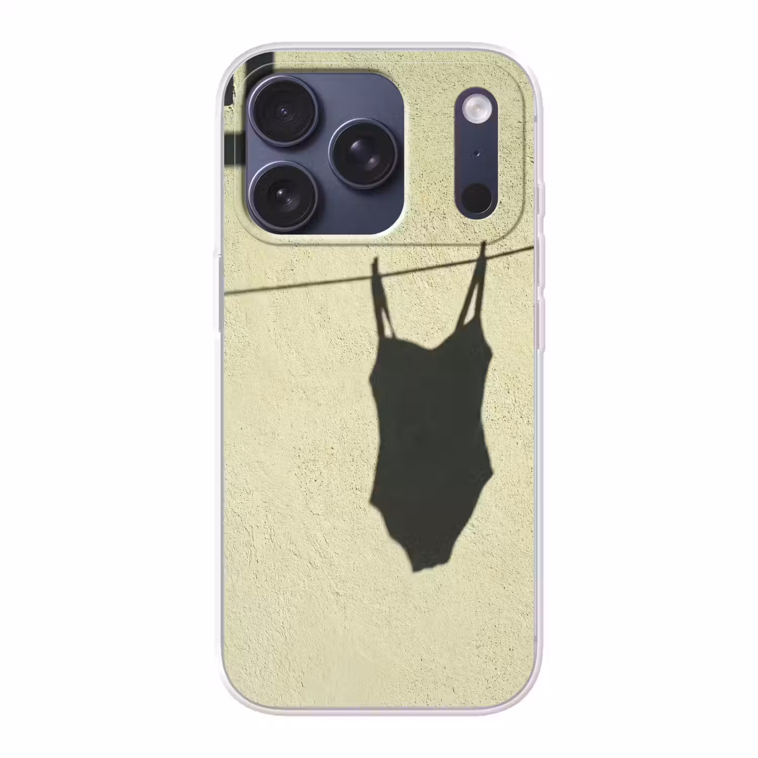 Badpak - Schaduw - Muur - Zomer - Minimalistisch Telefoonhoesje iPhone 17 Pro klein -3d