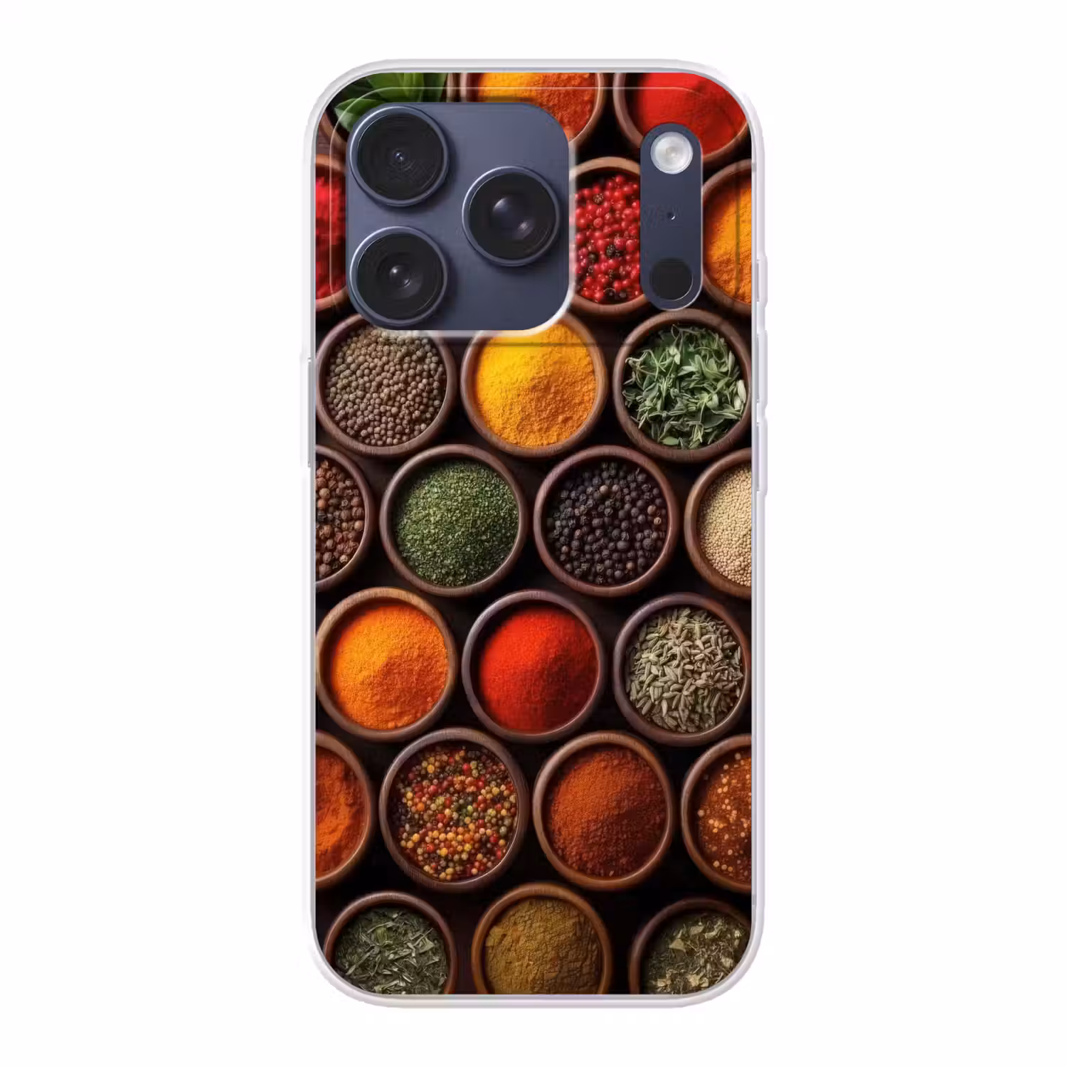 Bakjes - Hout - Kruiden - Kleurrijk Telefoonhoesje iPhone 17 Pro klein -3d