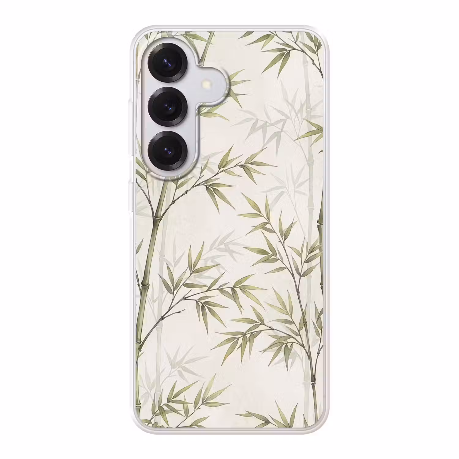 Bamboe - Bladeren - Natuur - Aquarel - Groen Telefoonhoesje Samsung Galaxy S26 klein -3d