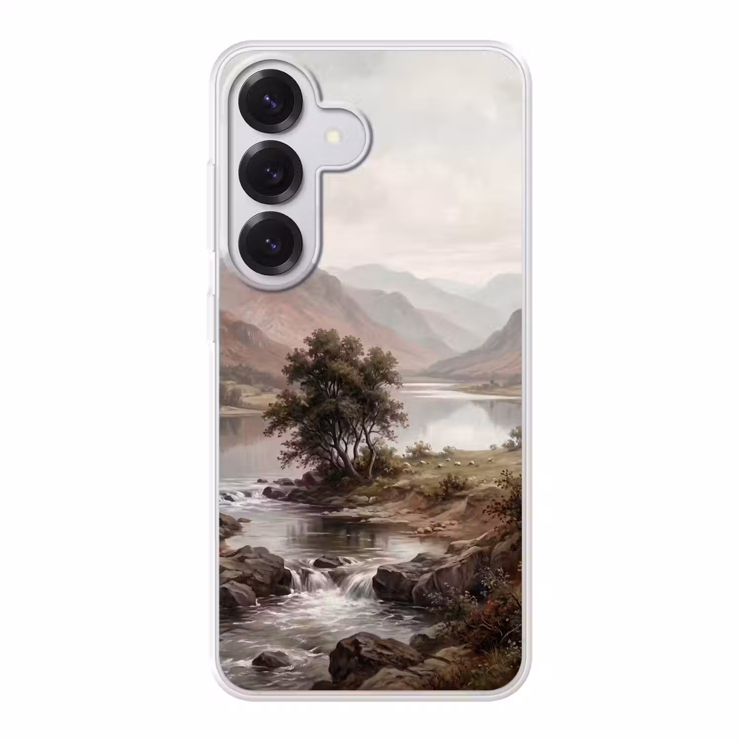 Berglandschap - Meer - Bergen - Vallei - Klassiek Telefoonhoesje Samsung Galaxy S26 klein -3d