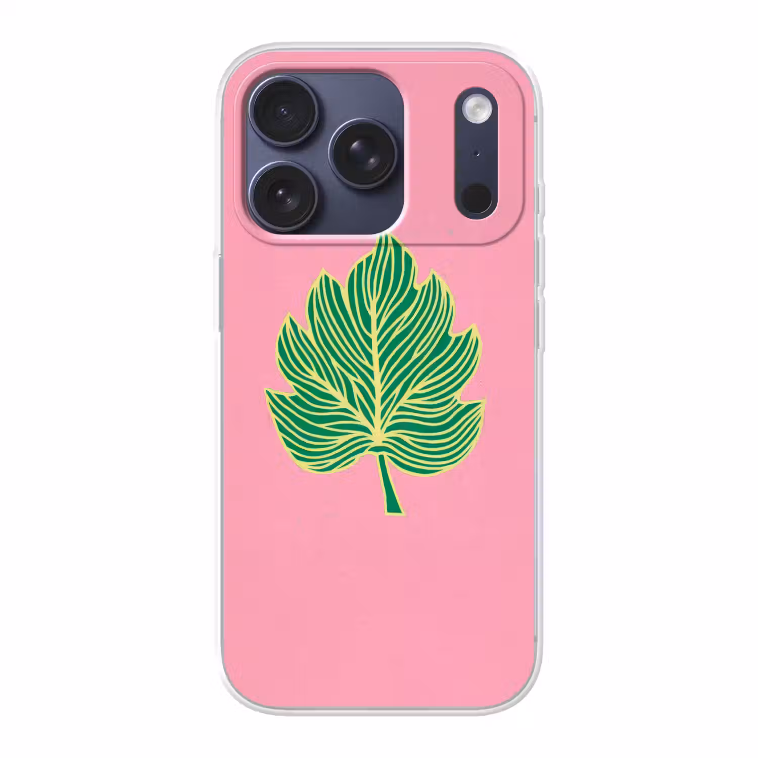 Blad - Groen - Illustratie - Minimalistisch Telefoonhoesje iPhone 17 Pro klein -3d