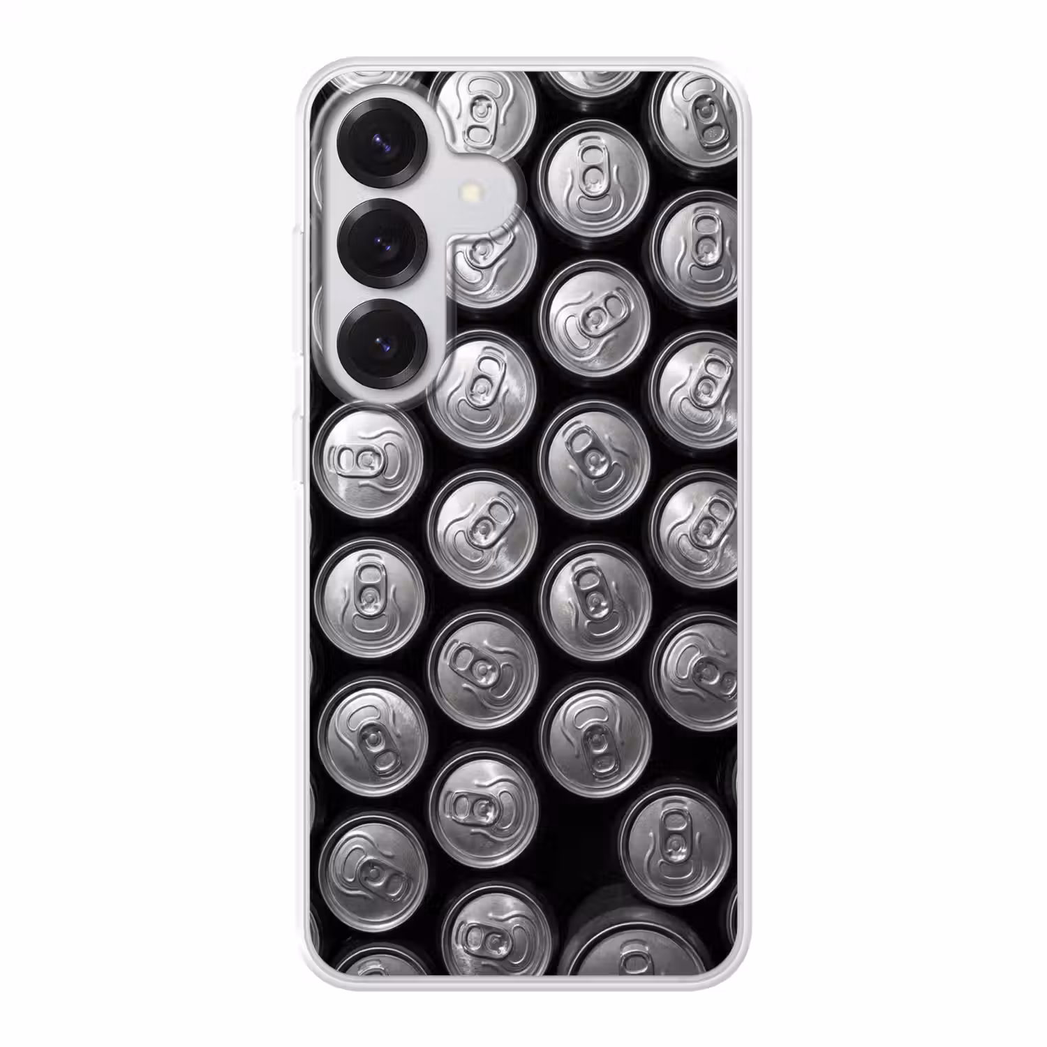 Blikjes - Aluminium - Patroon - Industrieel - Zilver Telefoonhoesje Samsung Galaxy S26 klein -3d