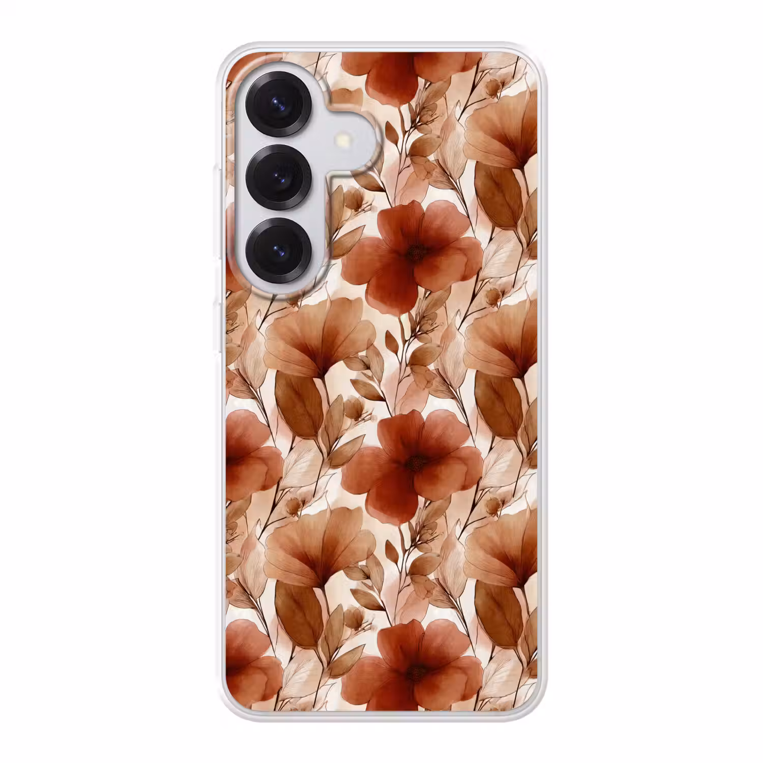 Bloemen - Aquarel - Botanisch - Terracotta Telefoonhoesje Samsung Galaxy S26 klein 975 -3d