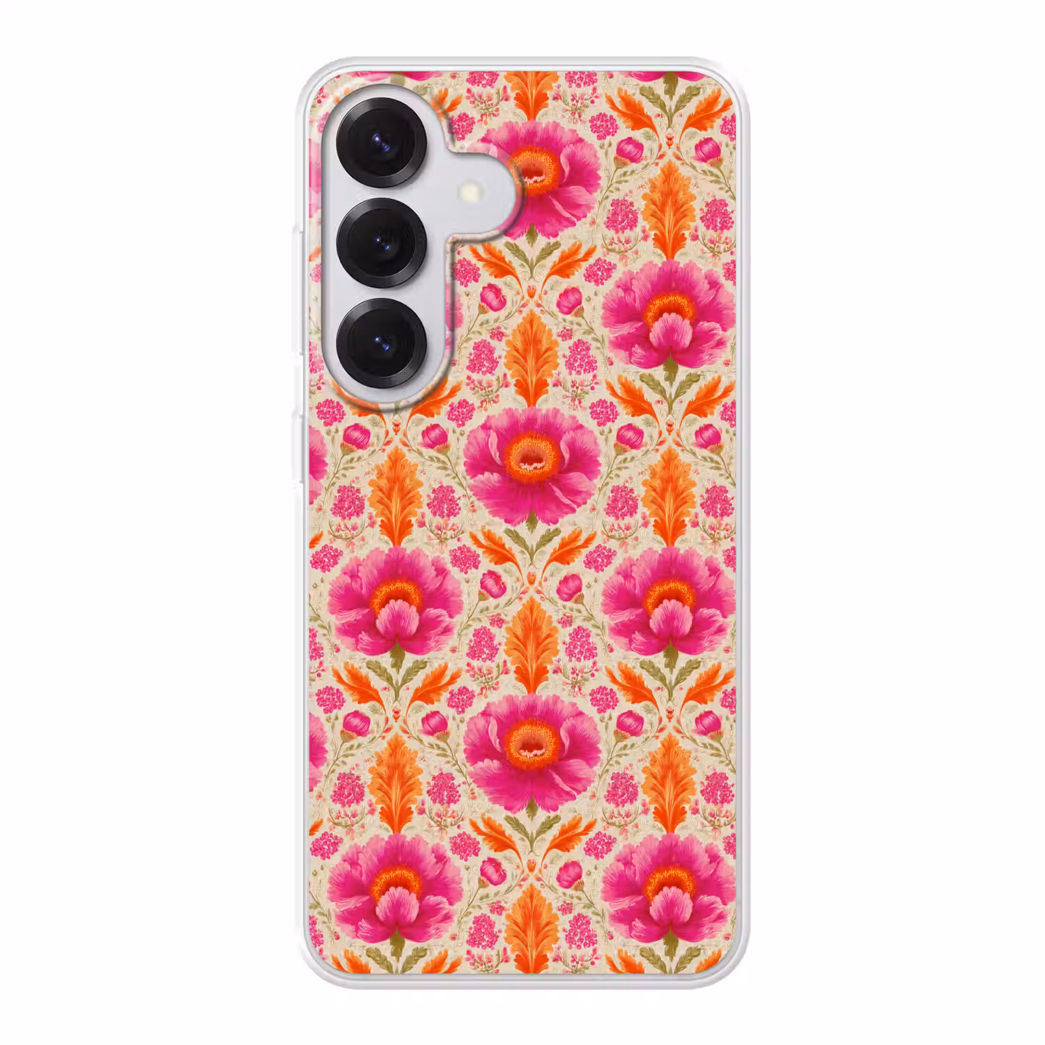 Bloemen - Barok - Roze - Oranje Telefoonhoesje Samsung Galaxy S26 klein 975 -3d