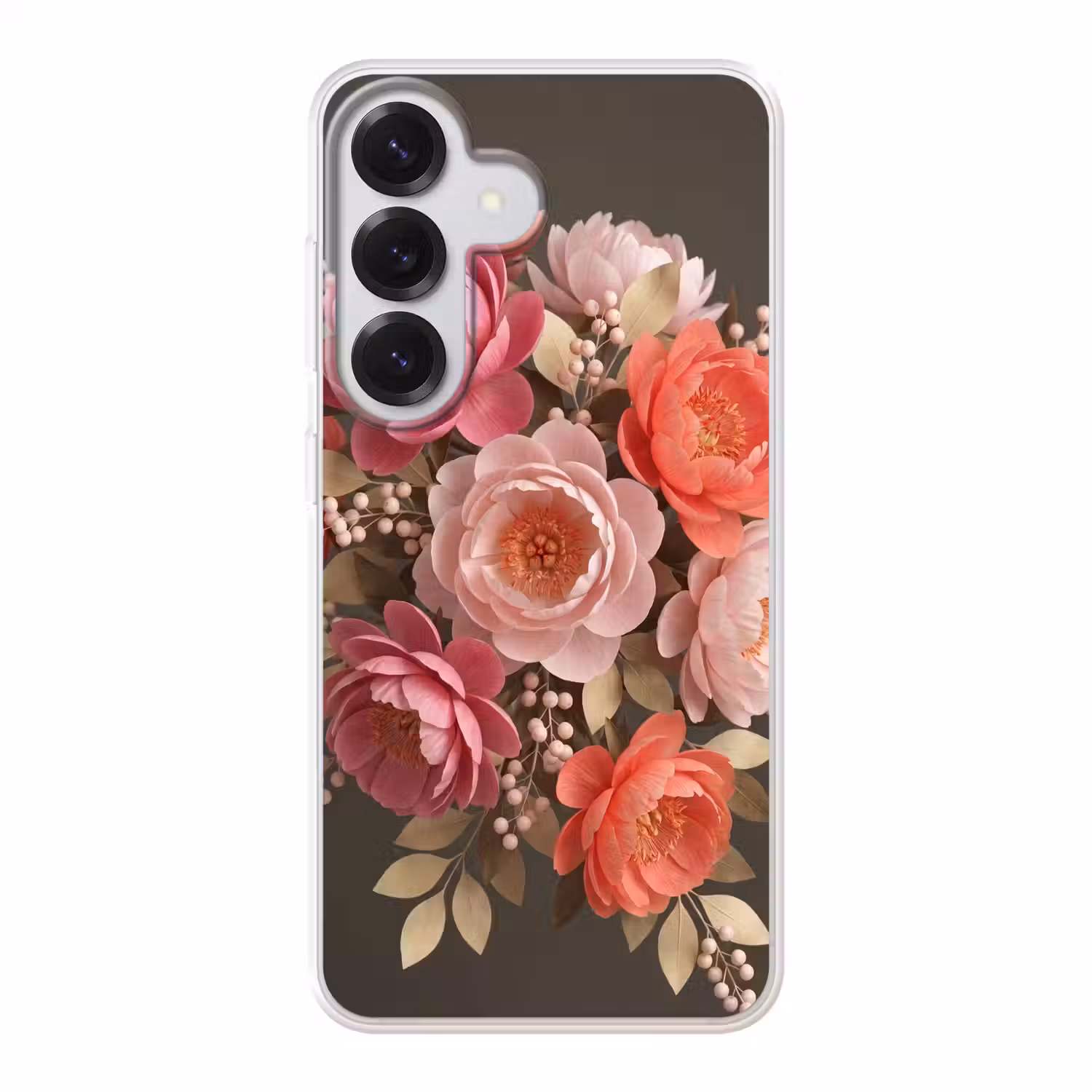Bloemen - Bloesem - Zacht - Koraal - Decoratie Telefoonhoesje Samsung Galaxy S26 klein -3d