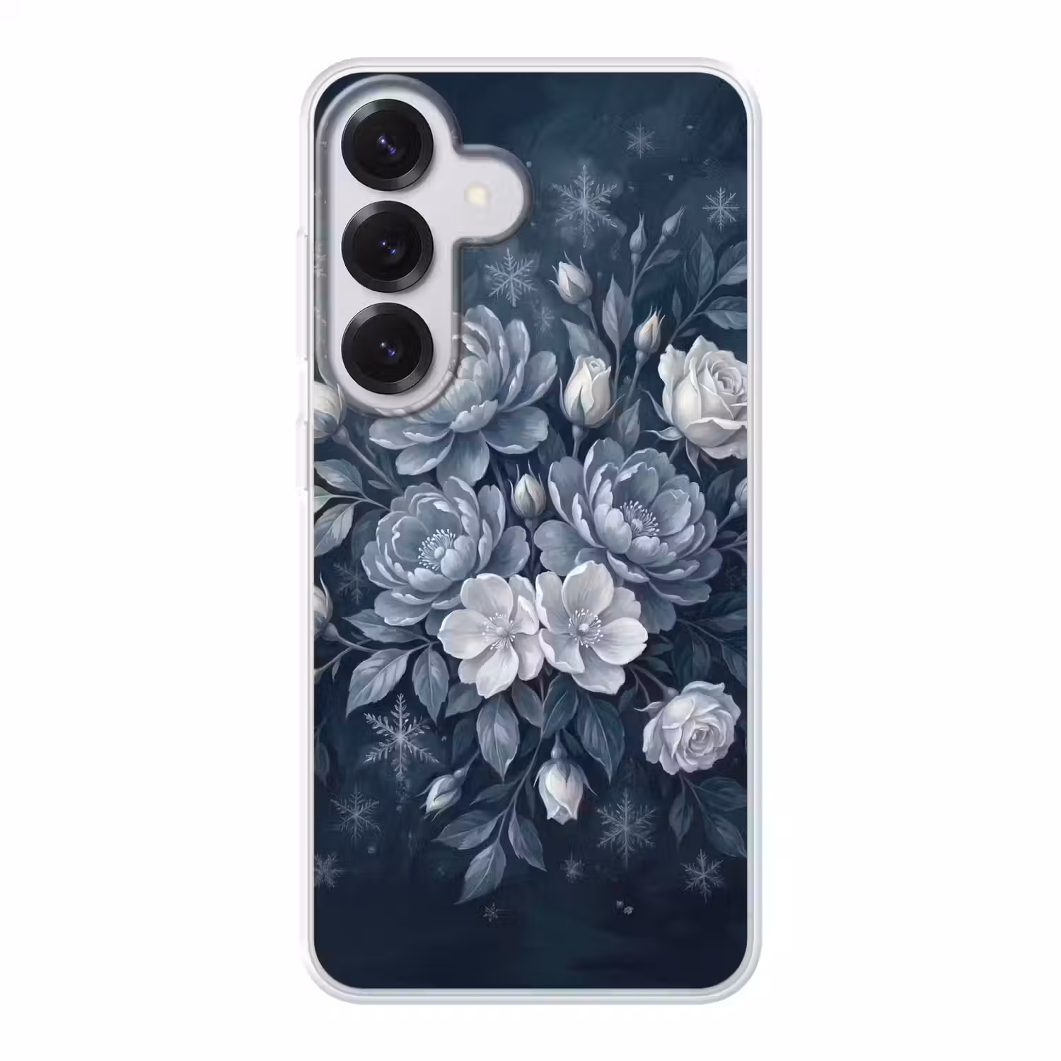Bloemen - Boeket - Winter - Abstract - Blauw Telefoonhoesje Samsung Galaxy S26 klein -3d