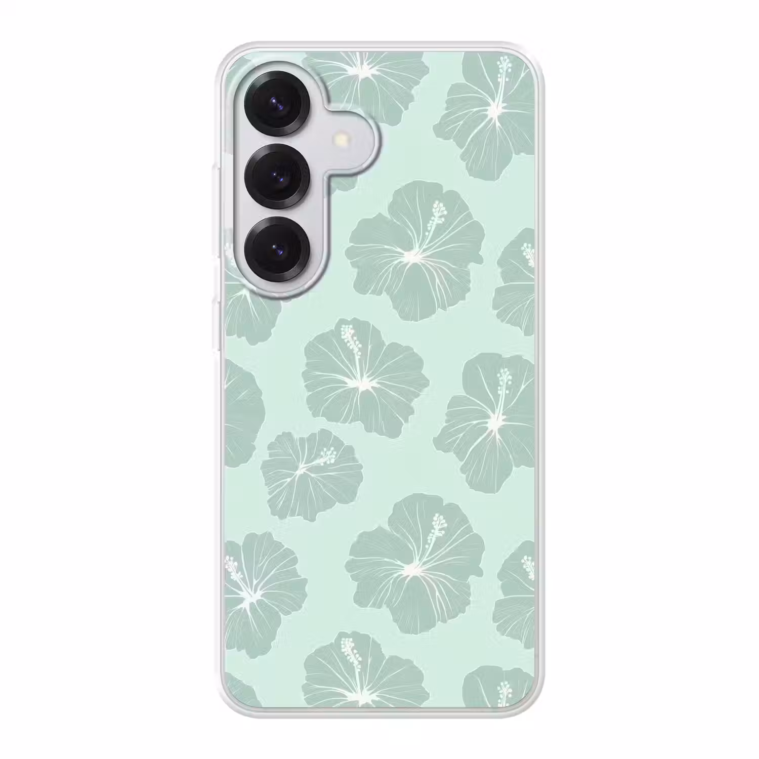 Bloemen - Hibiscus - Mint Telefoonhoesje Samsung Galaxy S26 klein 975 -3d