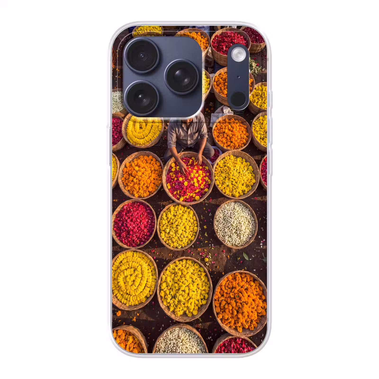 Telefoonhoesje - Bloemen - Markt - Kleurrijk - Bloemen - Markt - Kleurrijk Telefoonhoesje iPhone 17 Pro klein