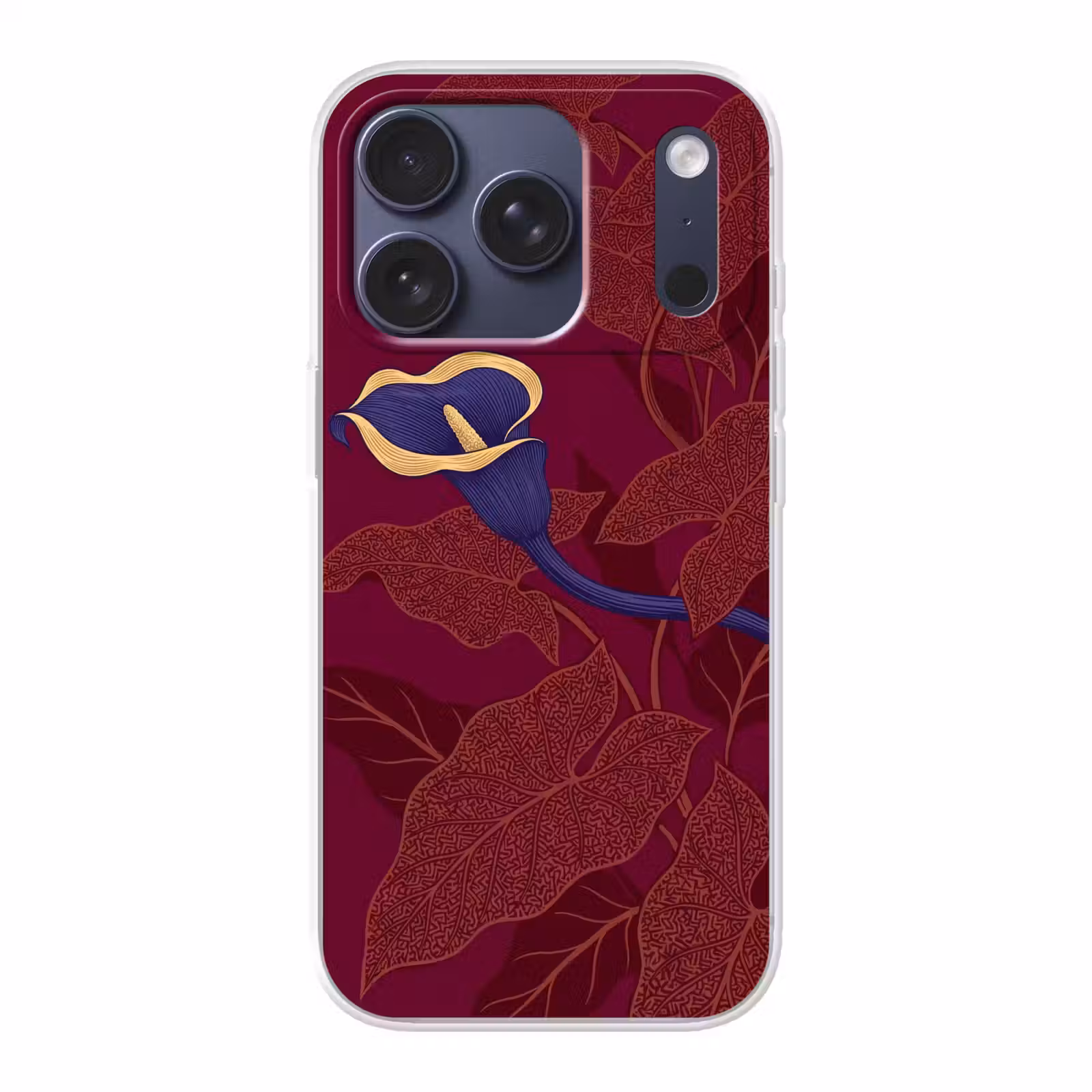 Telefoonhoesje - Bloemen - Modern - Paars - Bloemen - Modern - Paars Telefoonhoesje iPhone 17 Pro klein
