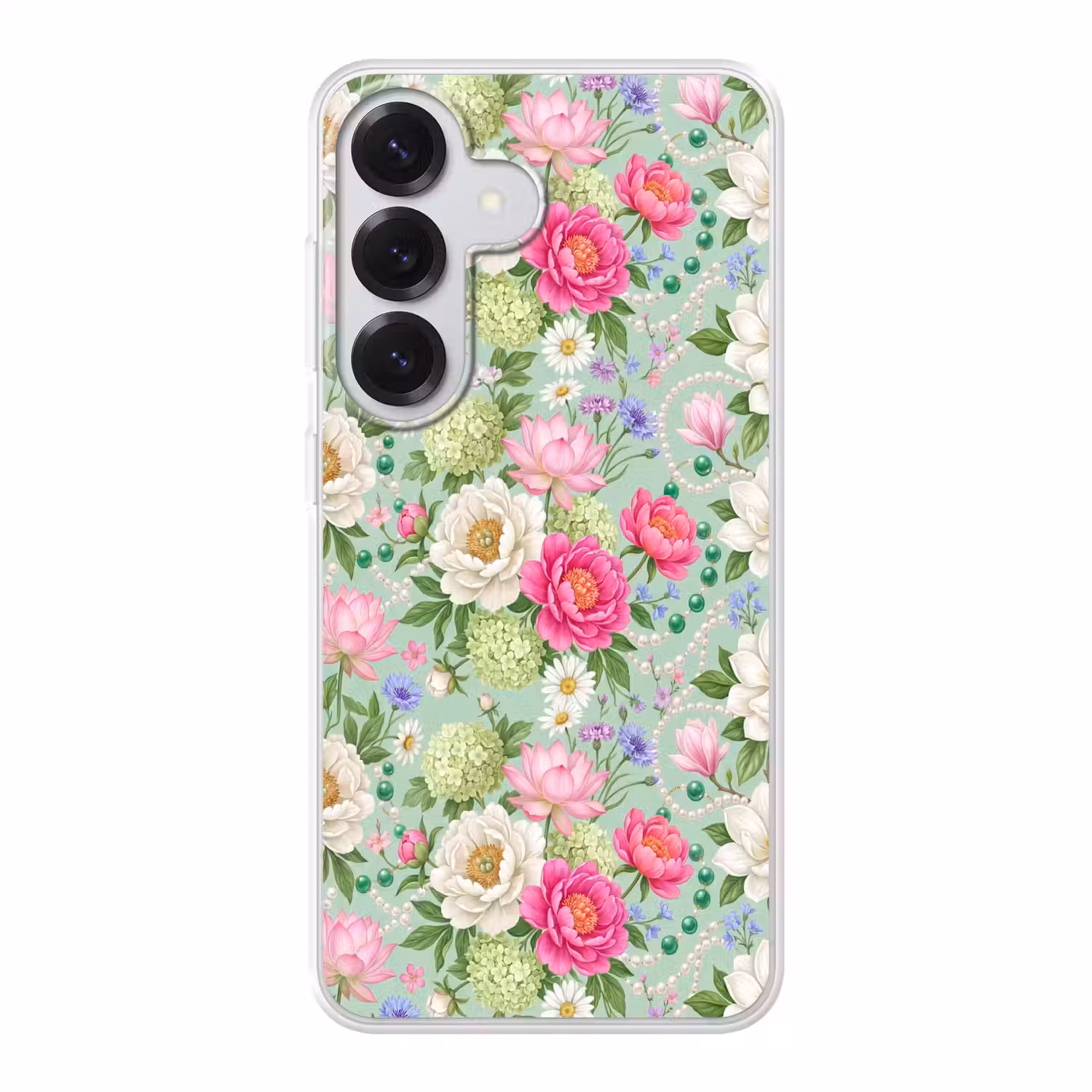 Bloemen - Patroon - Botanisch - Groen Telefoonhoesje Samsung Galaxy S26 klein -3d
