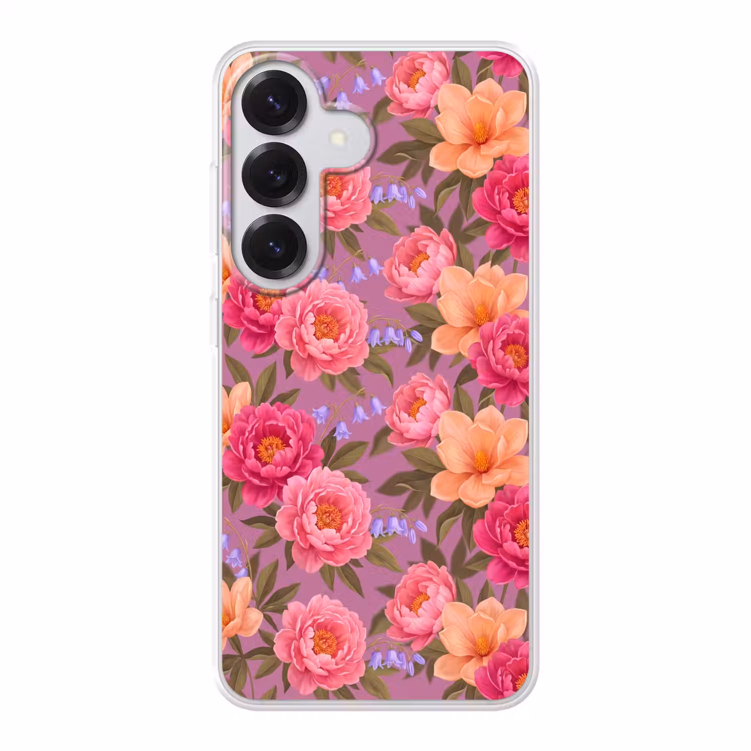 Bloemen - Patroon - Illustratie - Roze Telefoonhoesje Samsung Galaxy S26 klein -3d