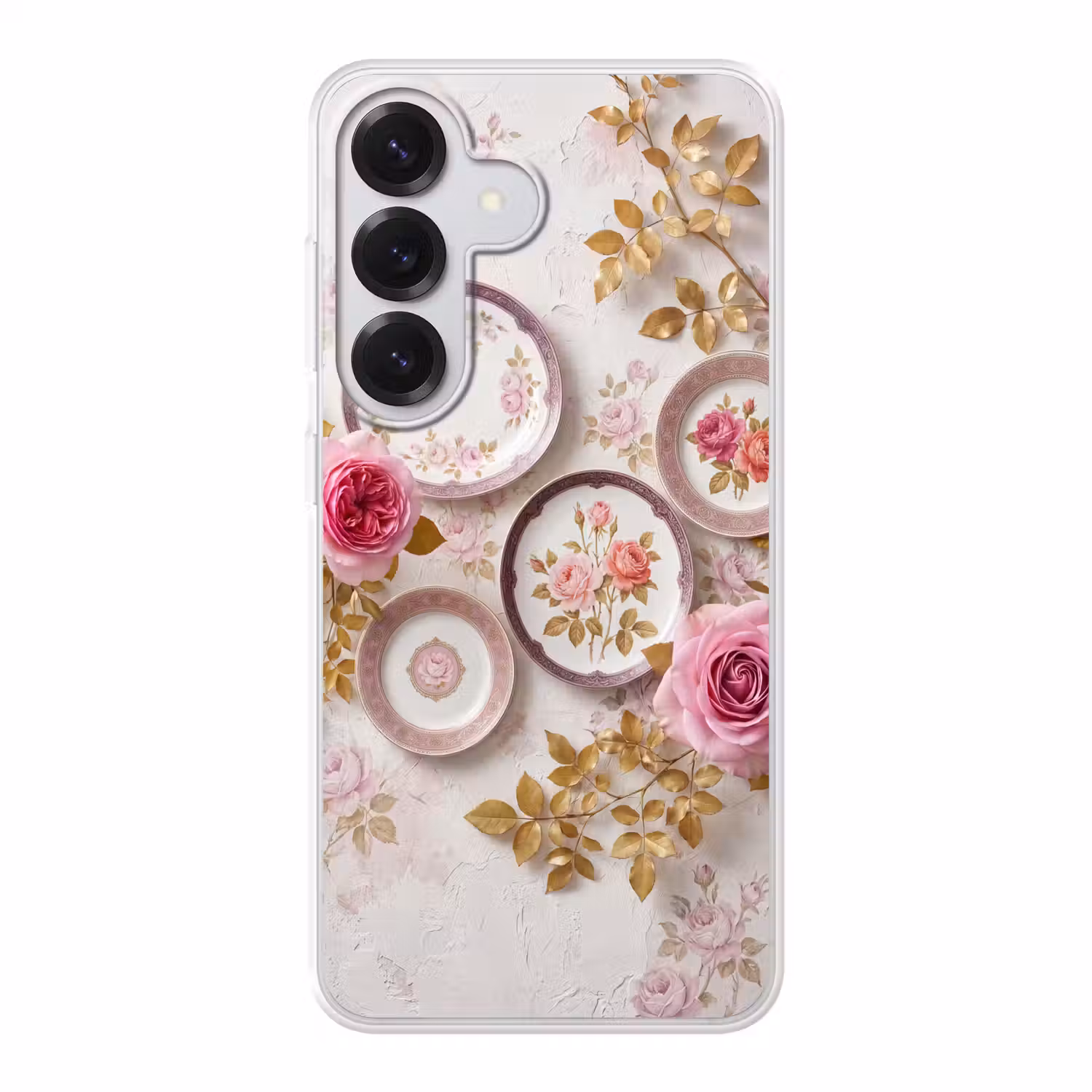 Bloemen - Patroon - Vintage - Roze - Decoratie Telefoonhoesje Samsung Galaxy S26 klein -3d