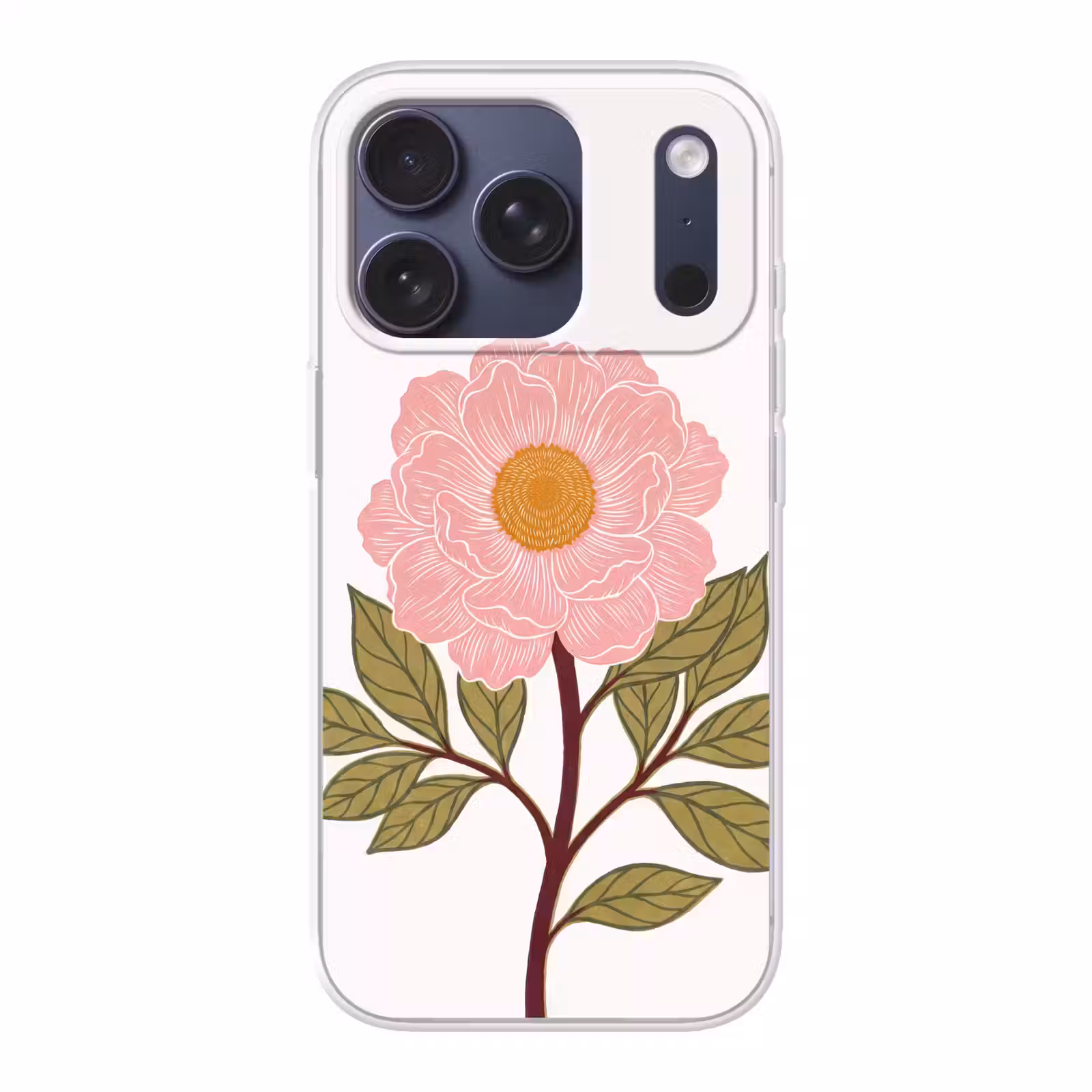 Telefoonhoesje - Bloemen - Roze - Illustratie - Bloemen - Roze - Illustratie Telefoonhoesje iPhone 17 Pro klein