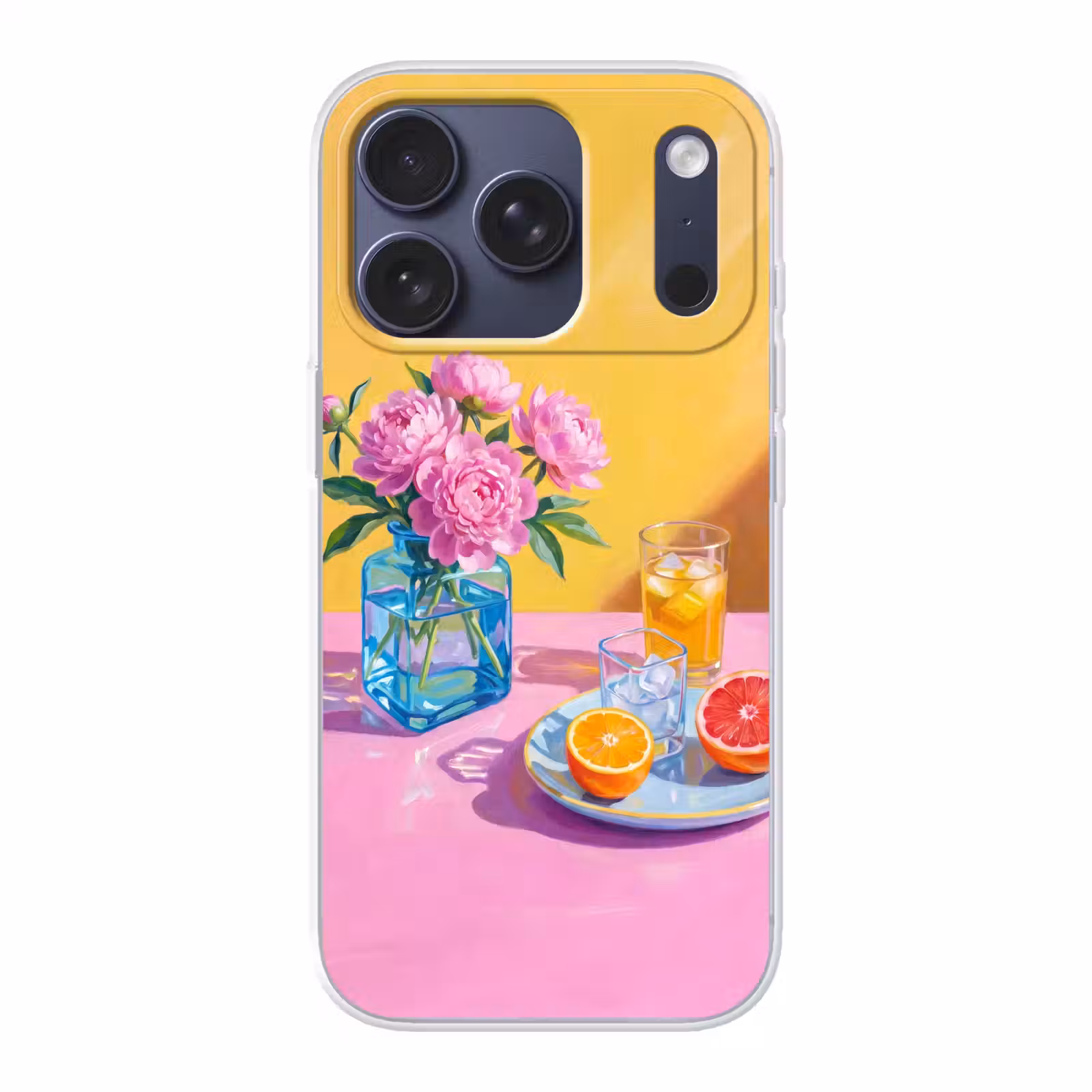 Telefoonhoesje - Bloemen - Roze - Modern - Bloemen - Roze - Modern Telefoonhoesje iPhone 17 Pro klein