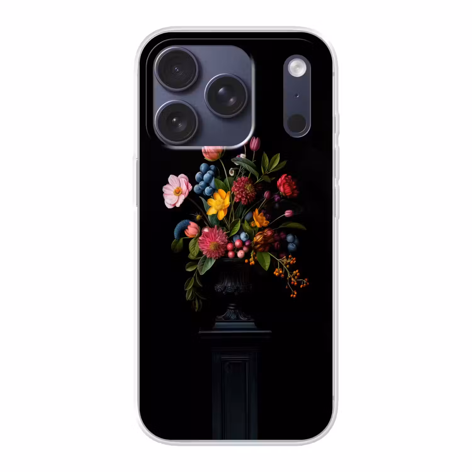 Bloemen - Vrolijk - Vaas Telefoonhoesje iPhone 17 Pro klein -3d
