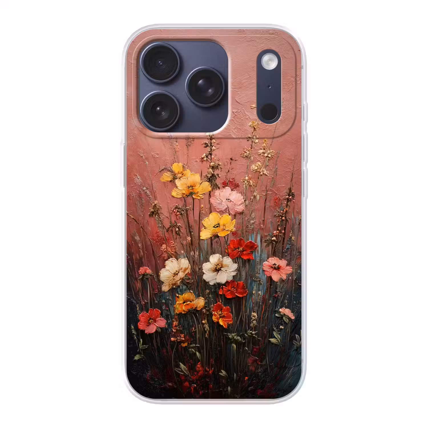 Bloemenboeket - Fijne details - Roze Telefoonhoesje iPhone 17 Pro klein -3d
