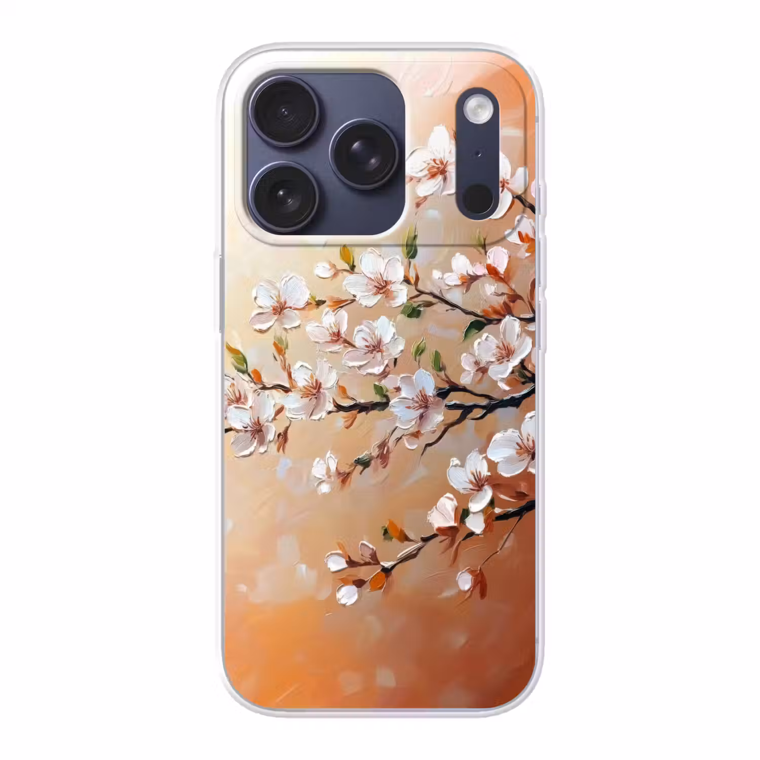 Bloesemtakken - Schilderachtig - Roze Telefoonhoesje iPhone 17 Pro klein -3d