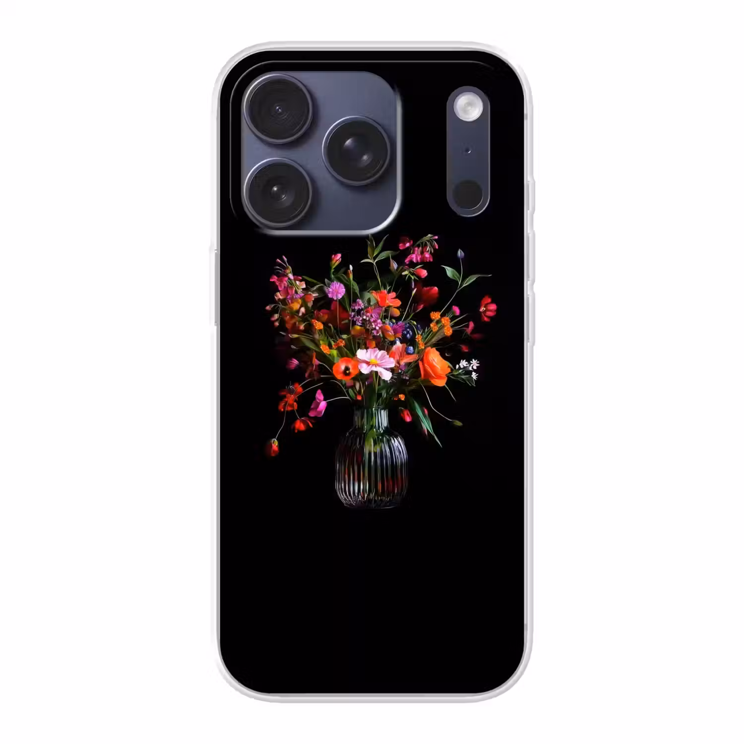 Boeket - Veldbloemen - Vaas Telefoonhoesje iPhone 17 Pro klein -3d