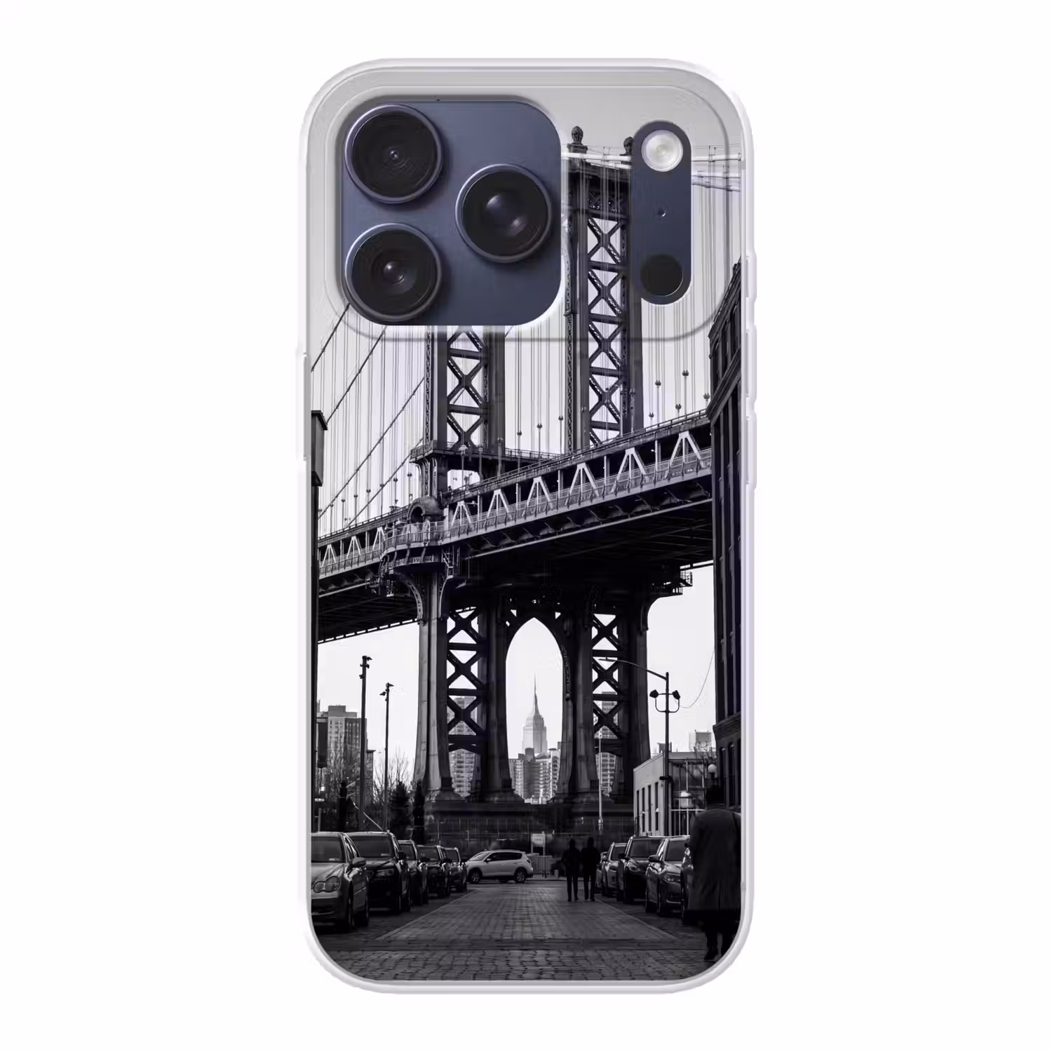 Brug - Stad - Architectuur - Modern - Zwart-wit Telefoonhoesje iPhone 17 Pro klein -3d