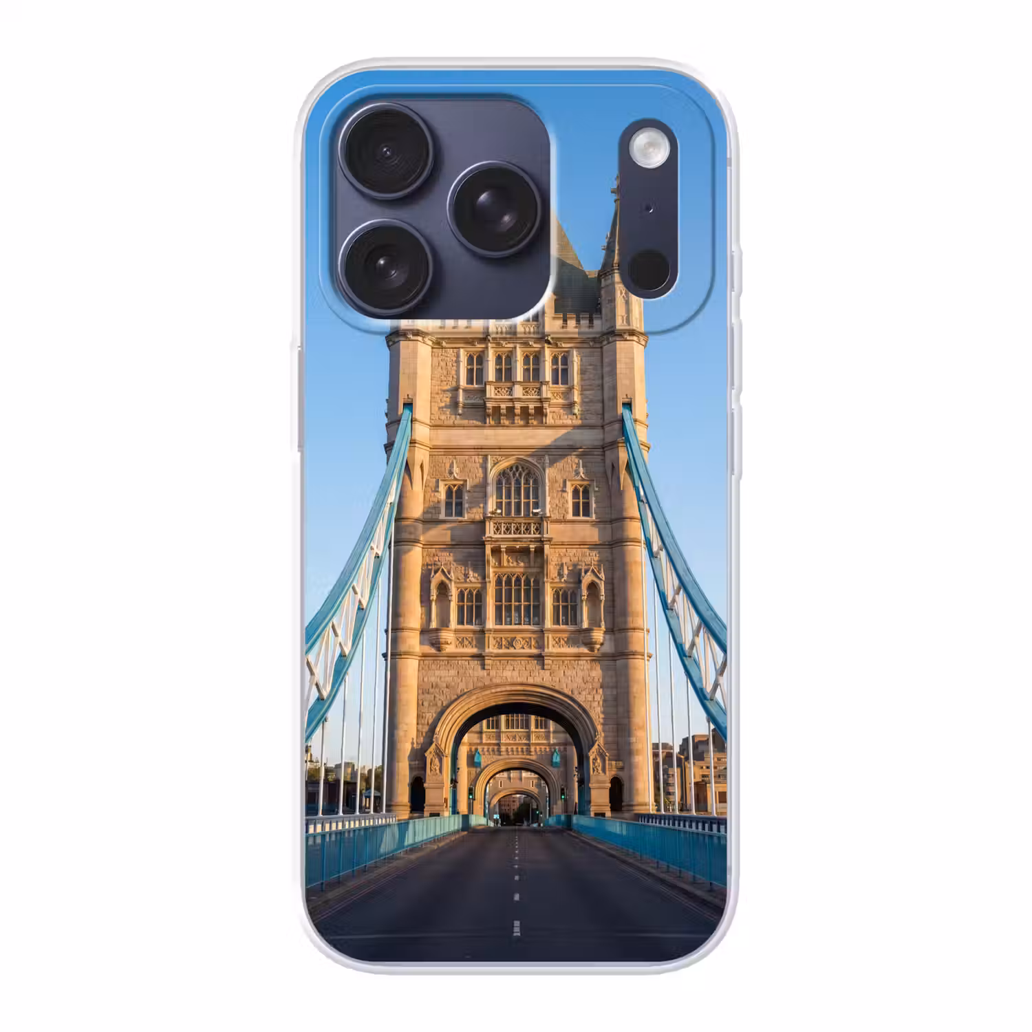 Brug - Toren - Architectuur - Klassiek - Blauw Telefoonhoesje iPhone 17 Pro klein -3d