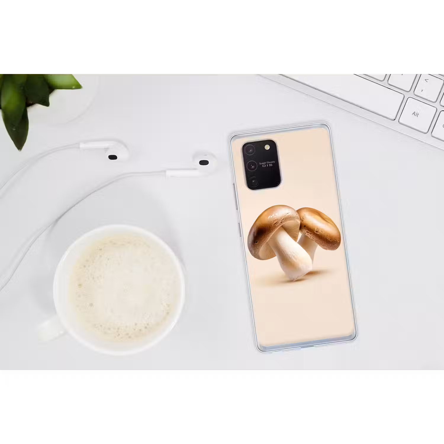 Champignons - Zacht - Beige Telefoonhoesje Samsung Galaxy S10 Lite klein -oordopS10Lite