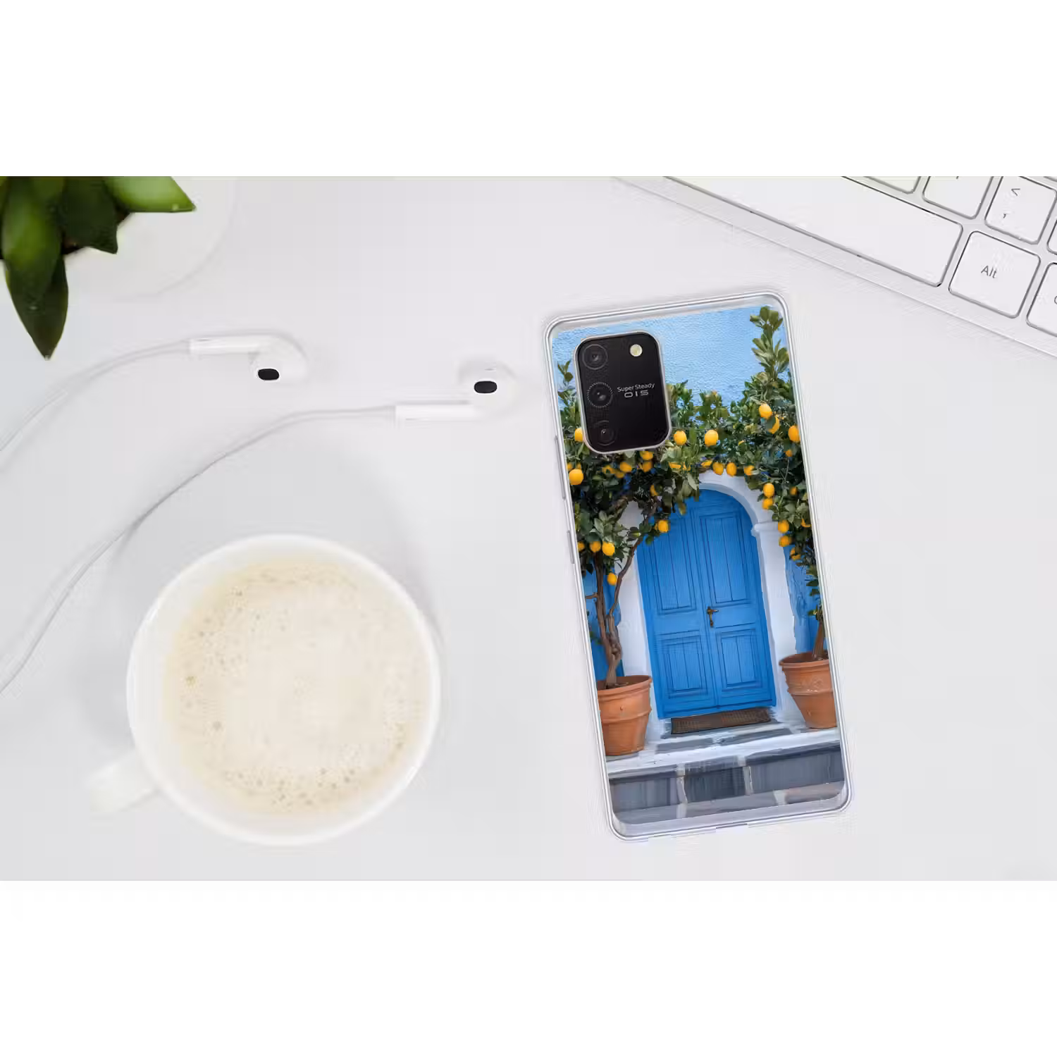 Citroenbomen - Geel - Deur - Potten Telefoonhoesje Samsung Galaxy S10 Lite klein -oordopS10Lite