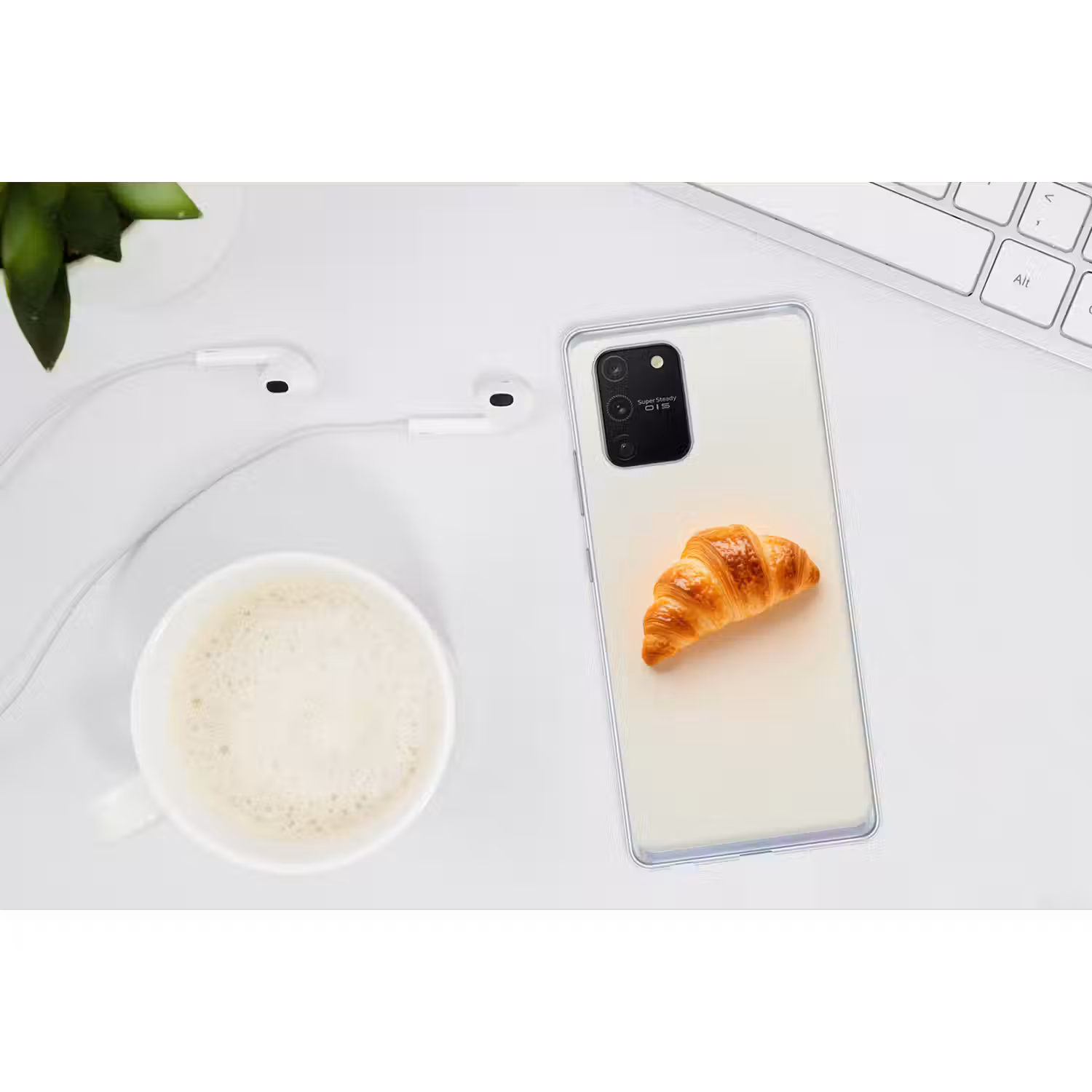 Croissant - Brood - Beige Telefoonhoesje Samsung Galaxy S10 Lite klein -oordopS10Lite