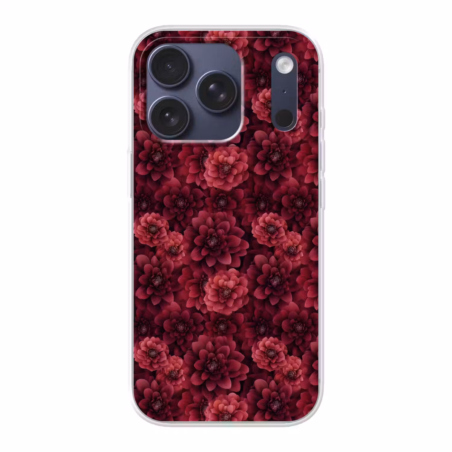 Dahlias - Bloemen - Rood Telefoonhoesje iPhone 17 Pro klein 878 -3d