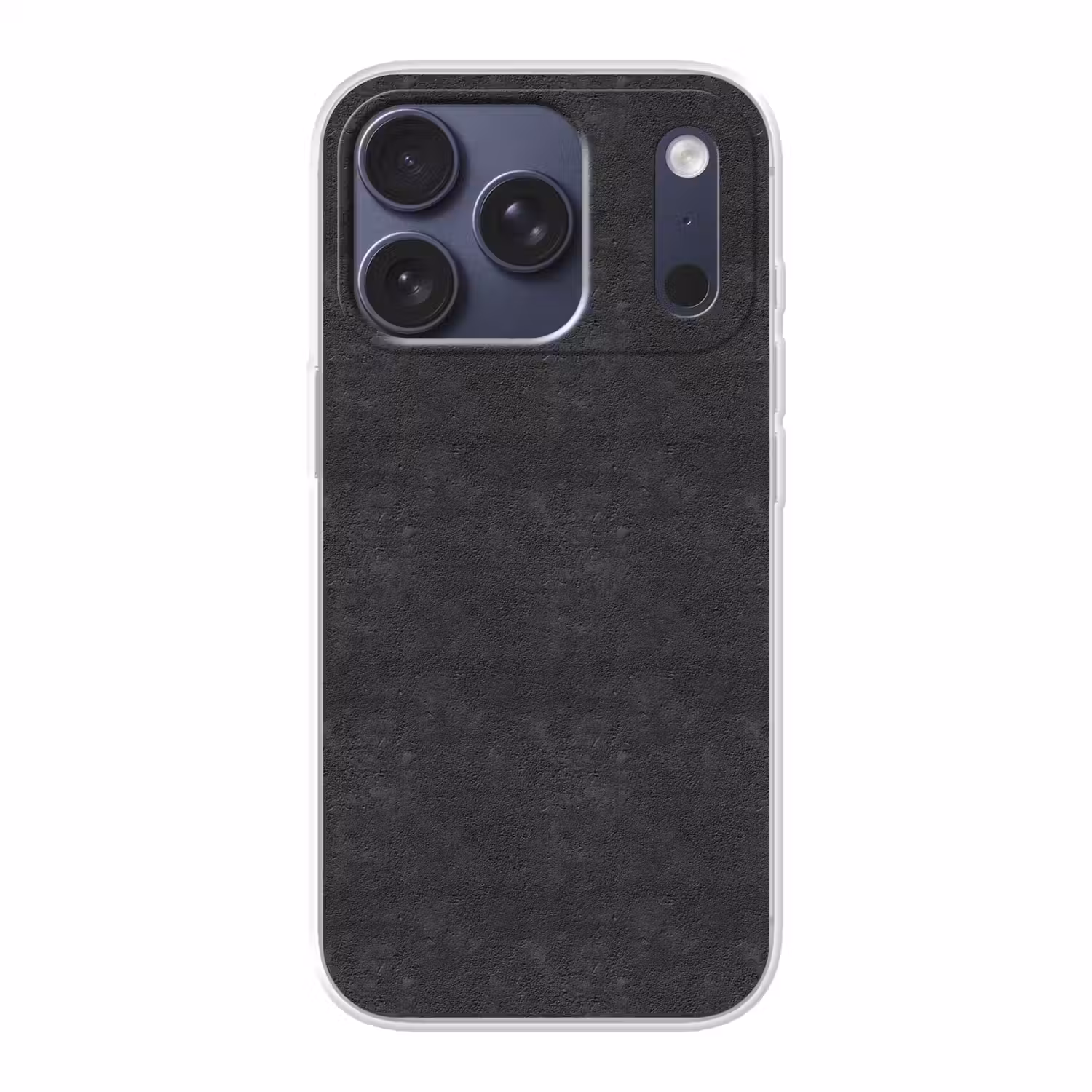Donkergrijs - Asfaltstructuur - Ruw Telefoonhoesje iPhone 17 Pro klein 878 -3d