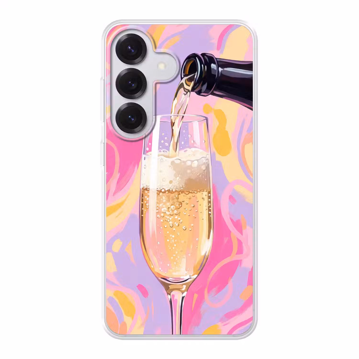 Drank - Inschenken - Feest - Abstract - Roze Telefoonhoesje Samsung Galaxy S26 klein -3d