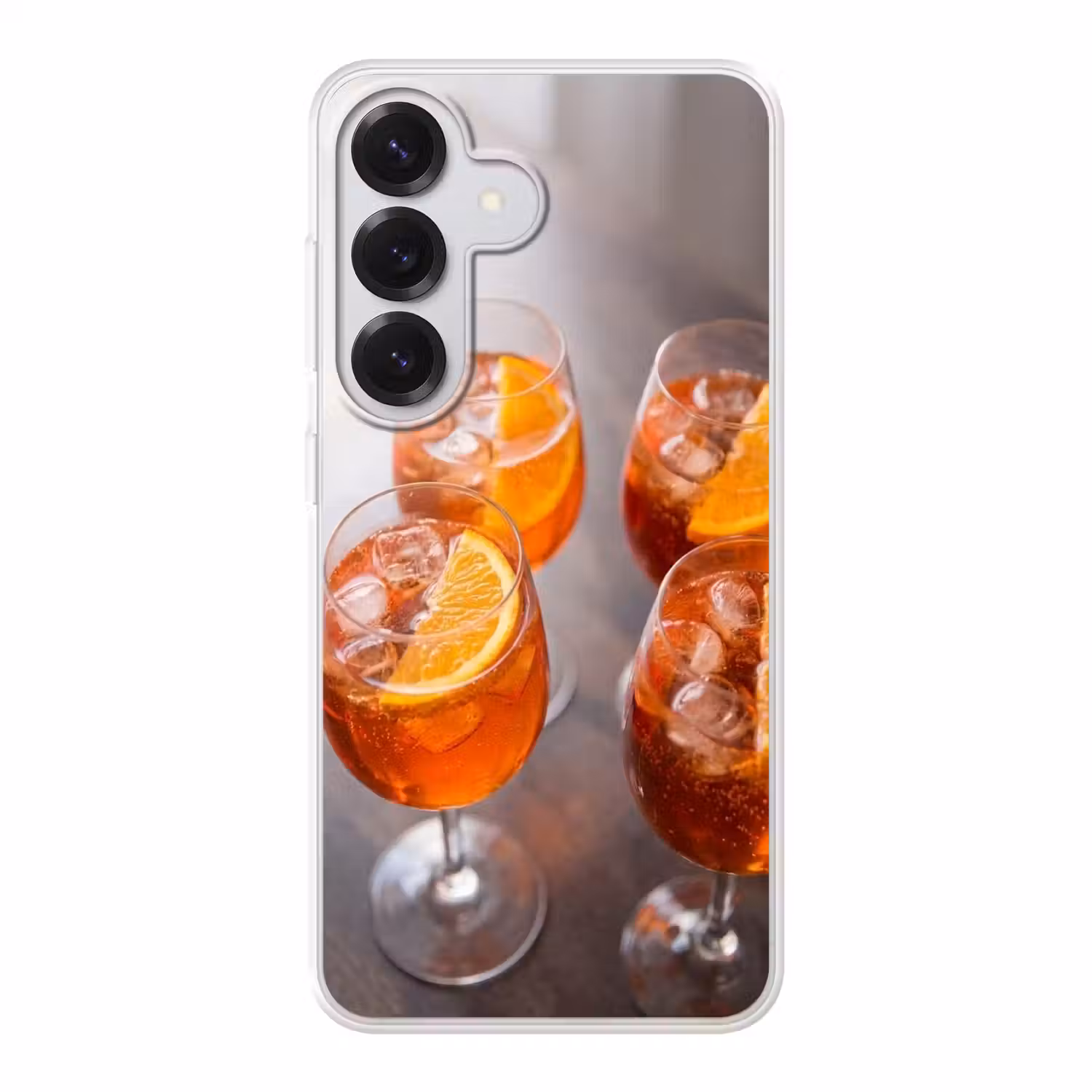 Drank - Sinaasappel - IJs - Zomer - Oranje Telefoonhoesje Samsung Galaxy S26 klein -3d