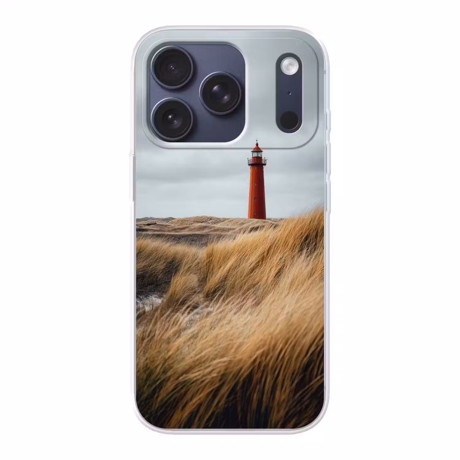 Duinen - Vuurtoren - Rood - Lucht Telefoonhoesje iPhone 17 Pro klein -3d