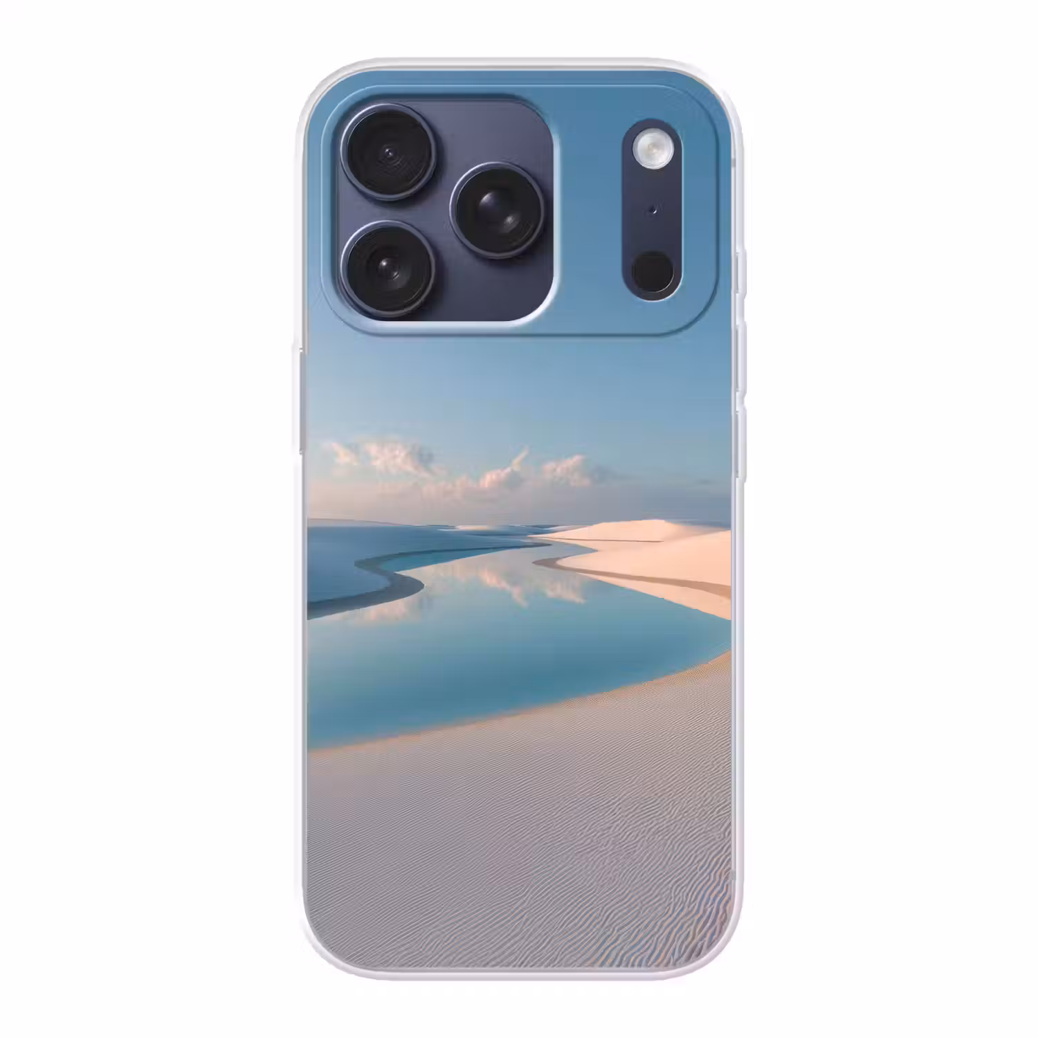Duinen - Waterplas - Oneindige rust Telefoonhoesje iPhone 17 Pro klein -3d