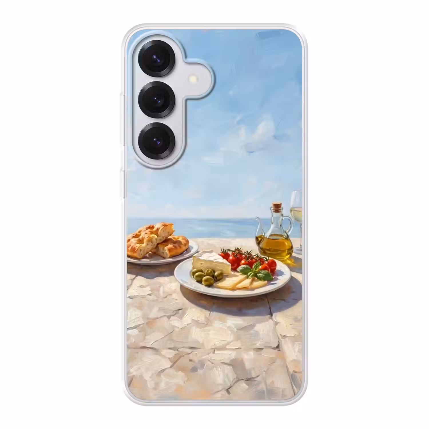 Eten - Middellandse Zee - Natuur - Geschilderd Telefoonhoesje Samsung Galaxy S26 klein -3d