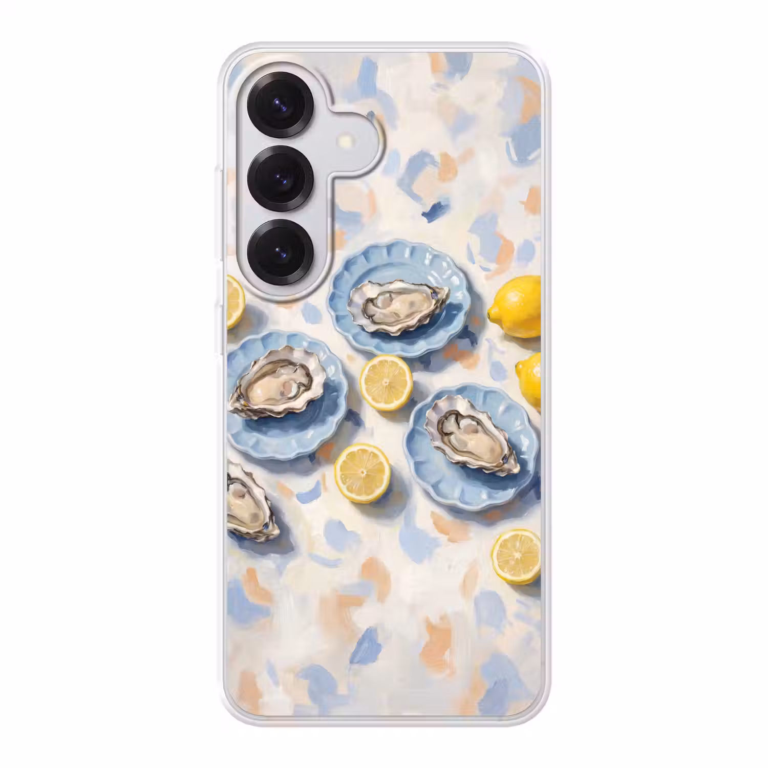 Eten - Oesters - Citroenen - Modern - Geel Telefoonhoesje Samsung Galaxy S26 klein -3d