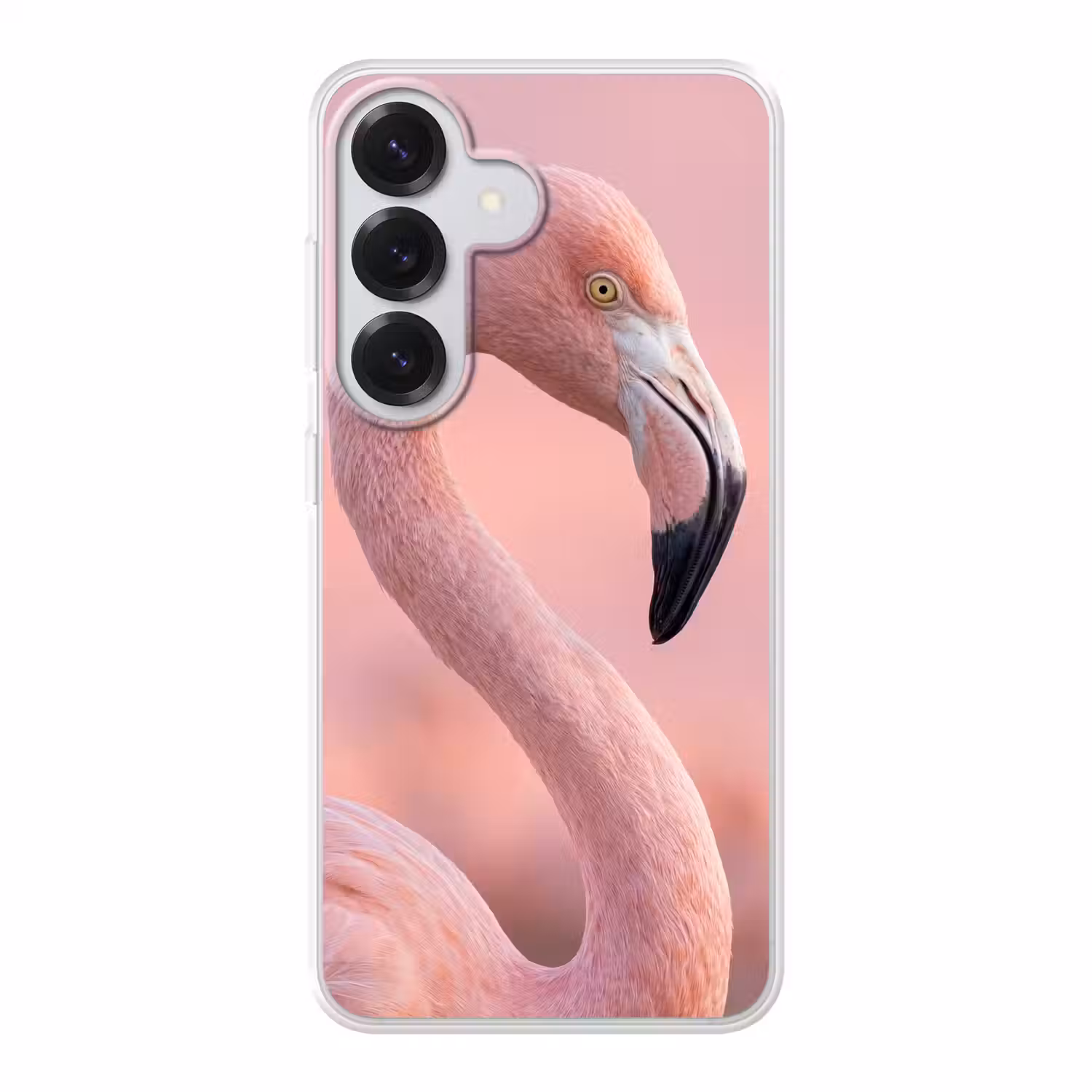 Flamingo - Portret - Roze Telefoonhoesje Samsung Galaxy S26 klein -3d