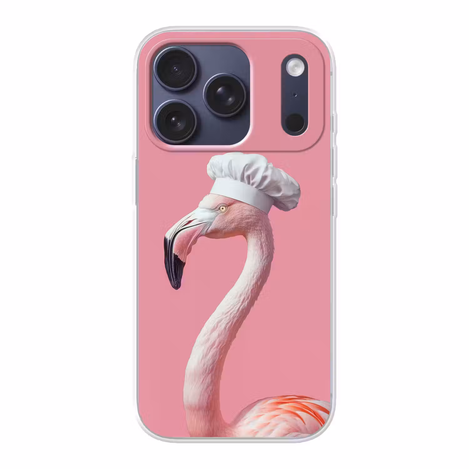 Flamingo - Roze - Koksmuts - Vogel Telefoonhoesje iPhone 17 Pro klein -3d
