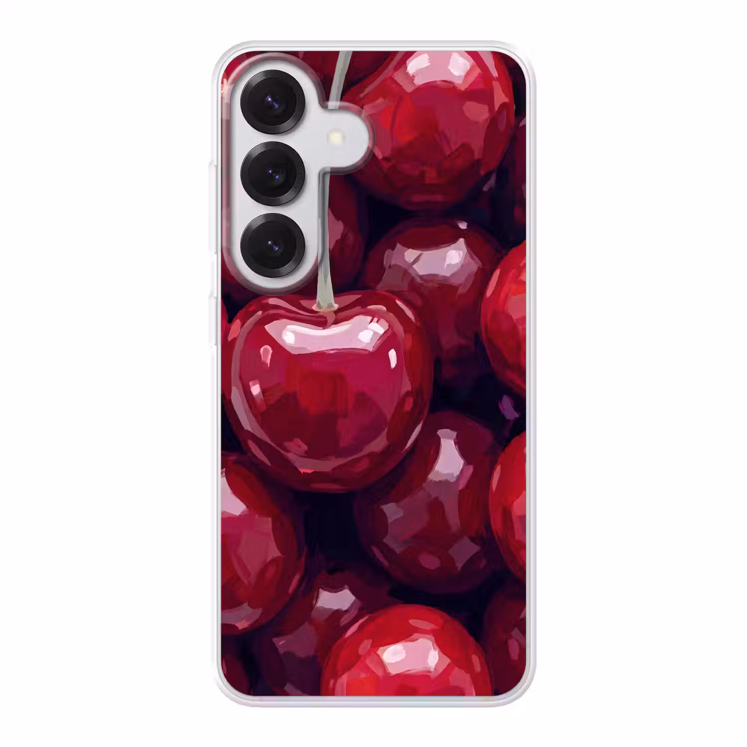 Fruit - Kersen - Eten - Modern - Rood Telefoonhoesje Samsung Galaxy S26 klein -3d