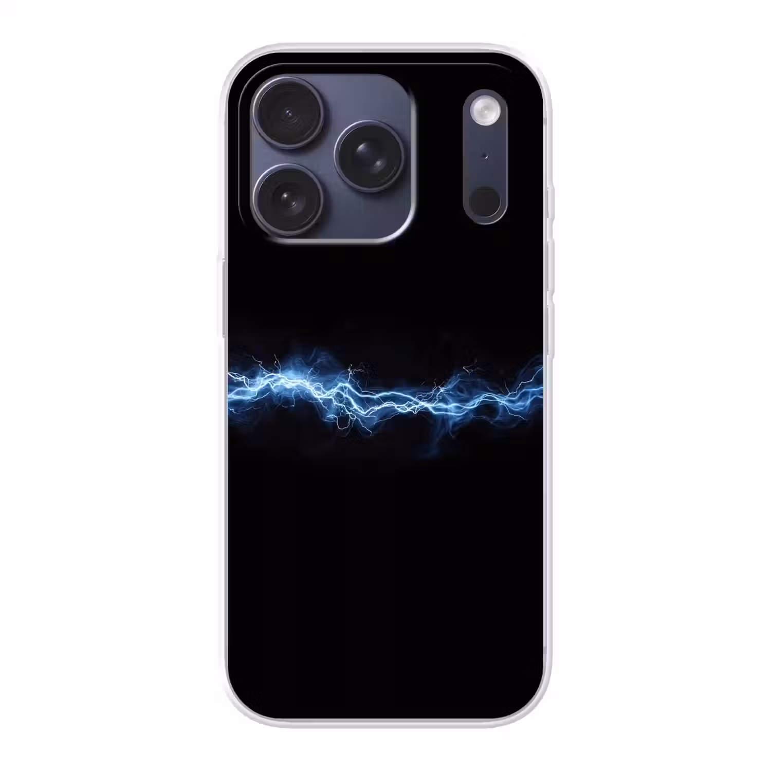 Gaming - Bliksemflits - Blauw - Energie Telefoonhoesje iPhone 17 Pro klein -3d